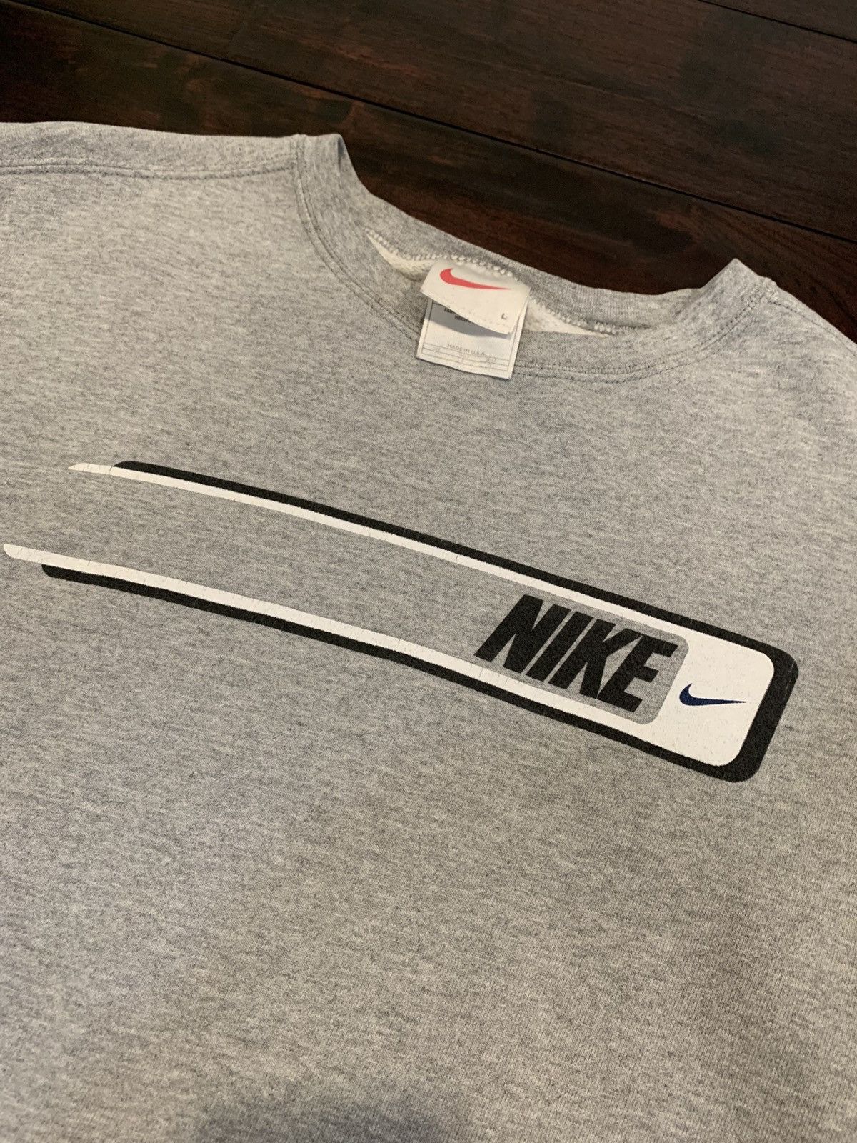 Nike 90s nike made in USA grey crewneck Size US L / EU 52-54 / 3 - 2 Thumbnail