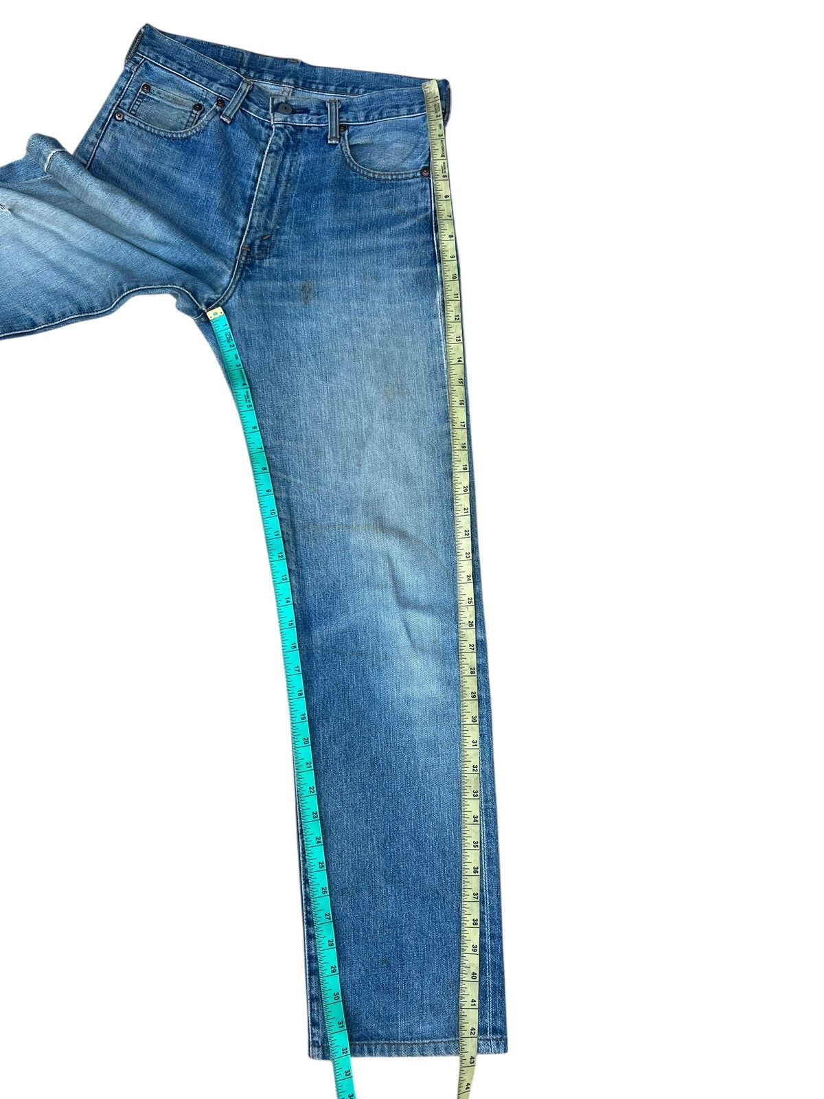 Levi's 1993 Levi’s 502 XX Big E Fade Aging Mud Denim Selvedge Jeans Size US 30 / EU 46 - 6 Thumbnail