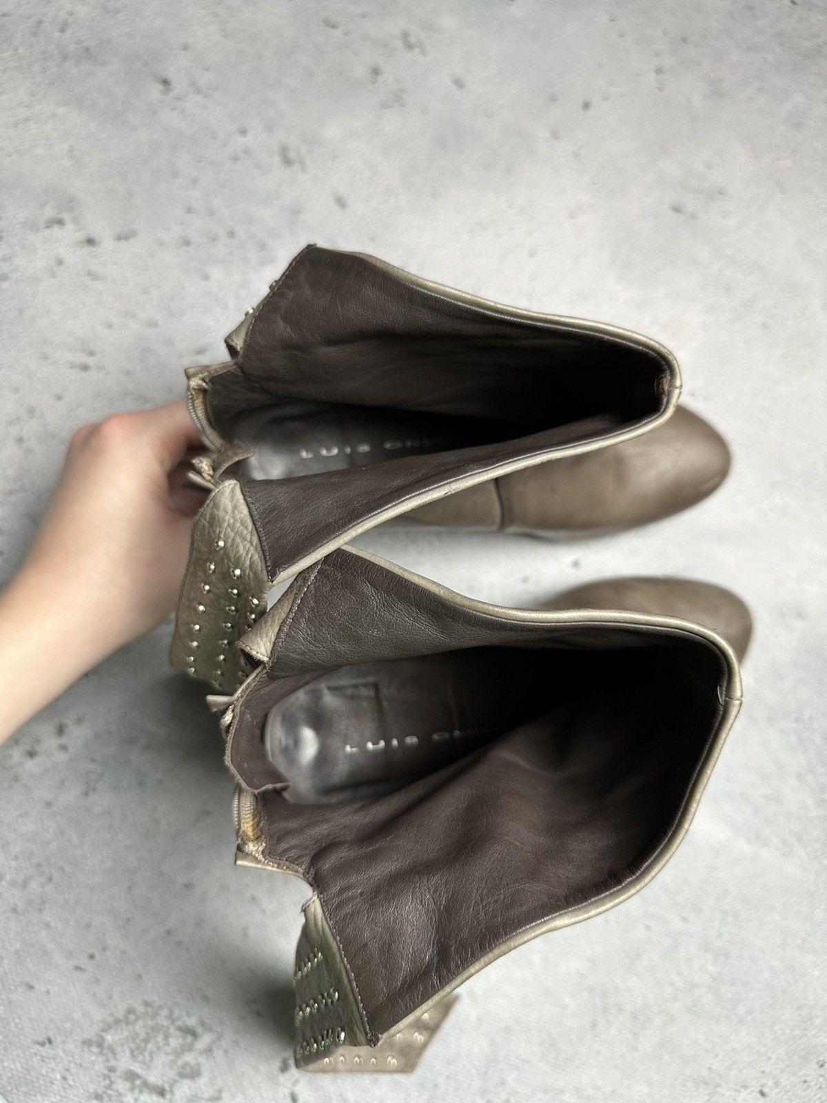 Vintage Luis Onofre Heels Leather Boots Rare Italian Item AvantGarde Size US 6.5 / IT 36.5 - 9 Thumbnail