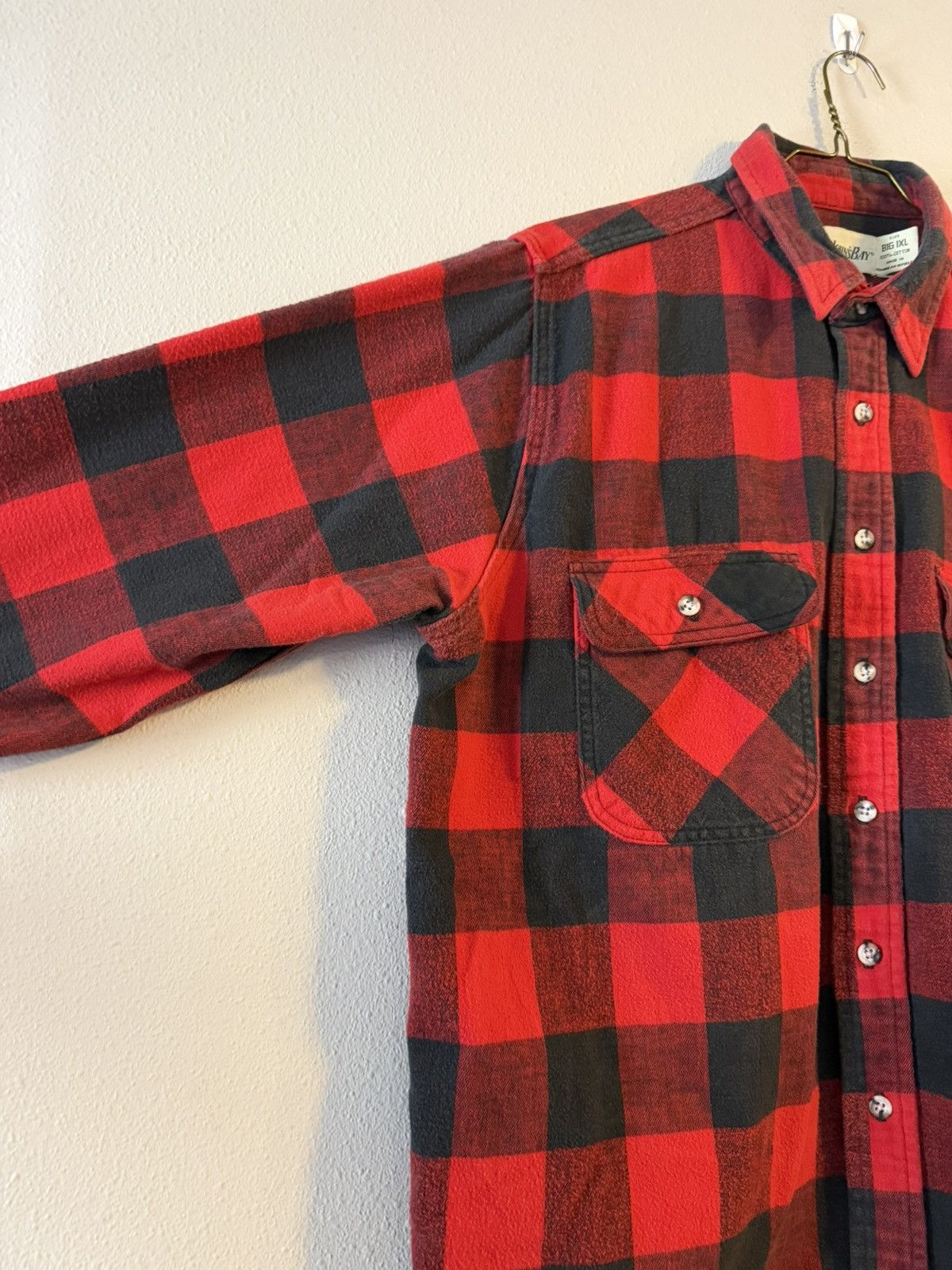 St. Johns Bay 90s red & green buffalo plaid 100% cotton flannel Size US XL / EU 56 / 4 - 3 Thumbnail