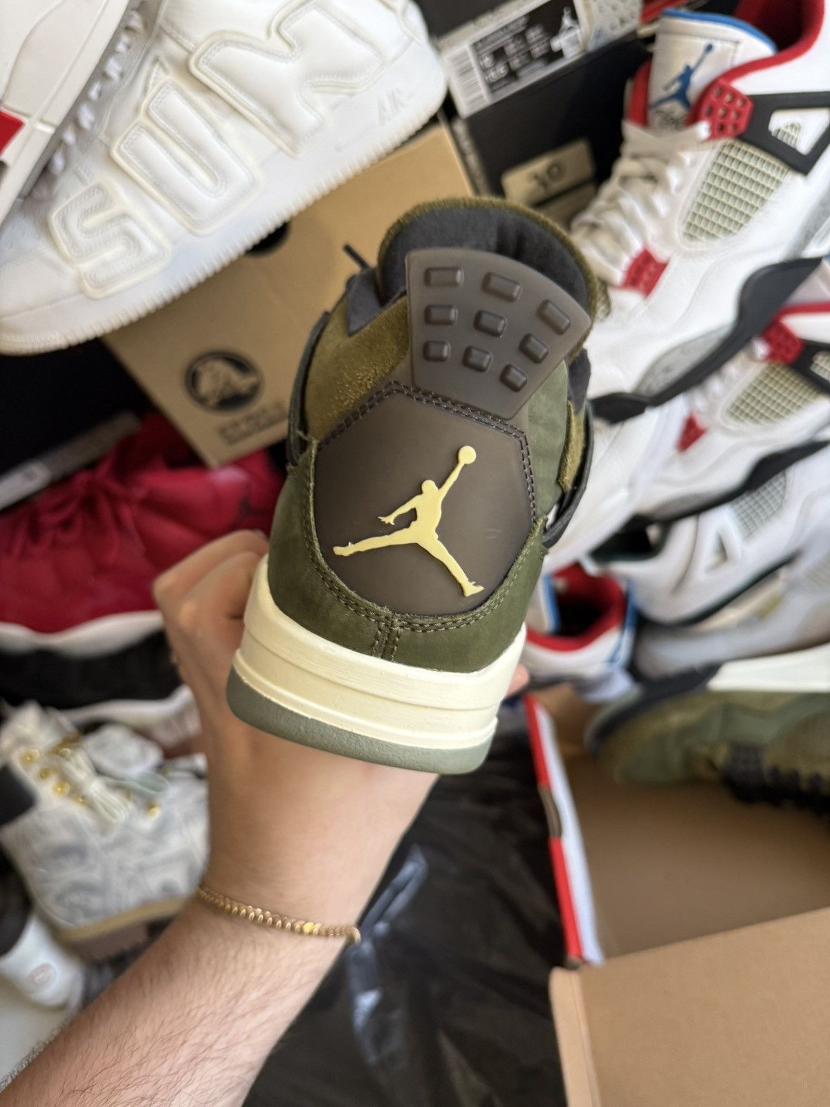 Jordan Brand Jordan retro 4 craft olive sz 9 Size US 9 / EU 42 - 4 Thumbnail