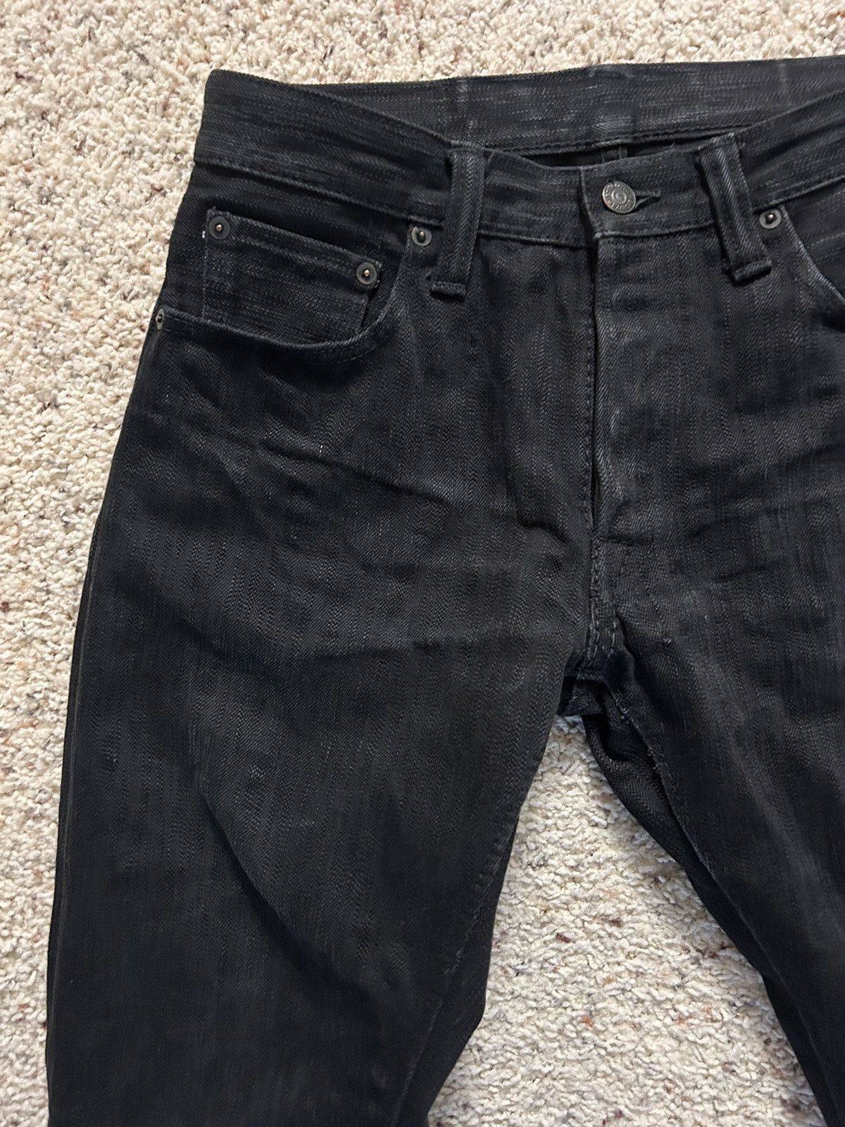 Pure Blue Japan Pure Blue Japan EX-BB-013 Extra Slub Black Slim Tapered (31) Size US 31 - 2 Thumbnail