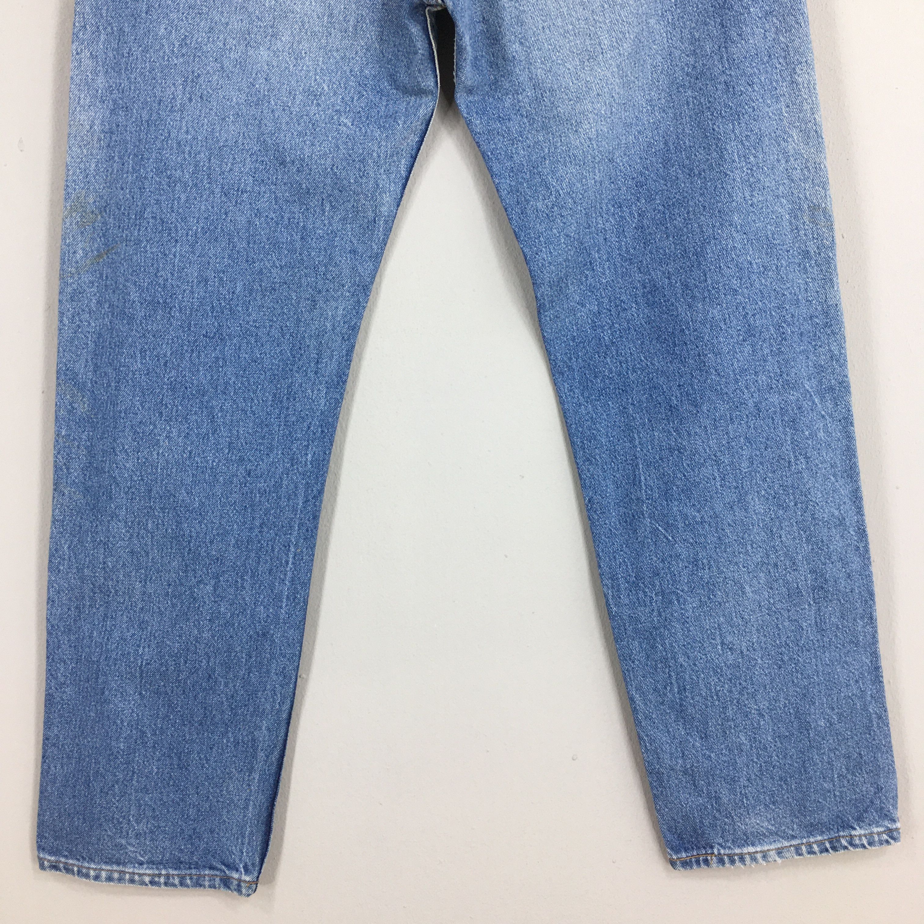 Size 34x29.5 Vintage 90s Levi's 505 Faded Blue Jeans