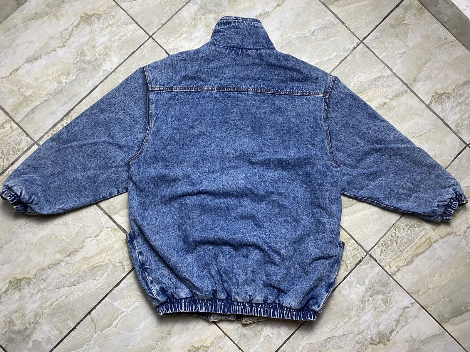 Vintage Selaster Vintage Denim Bomber Jacket Pit22 Size US L / EU 52-54 / 3 - 2 Thumbnail