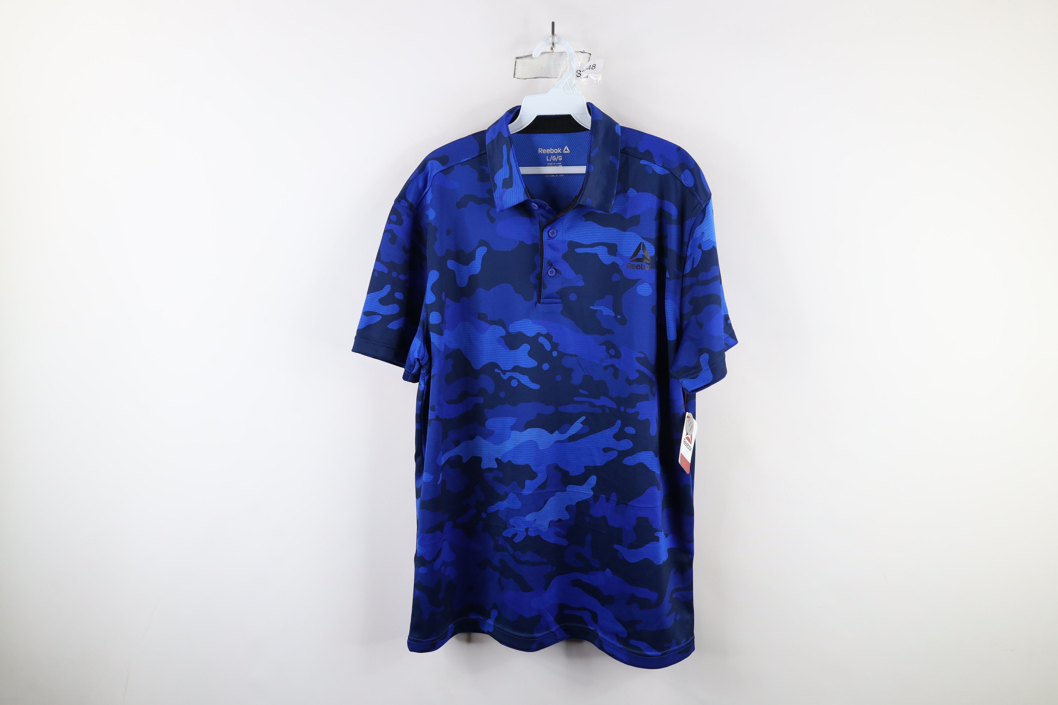Reebok × Vintage New Reebok Crossfit Camouflage Short Sleeve Polo Shirt Blue Size US L / EU 52-54 / 3 - 1 Thumbnail