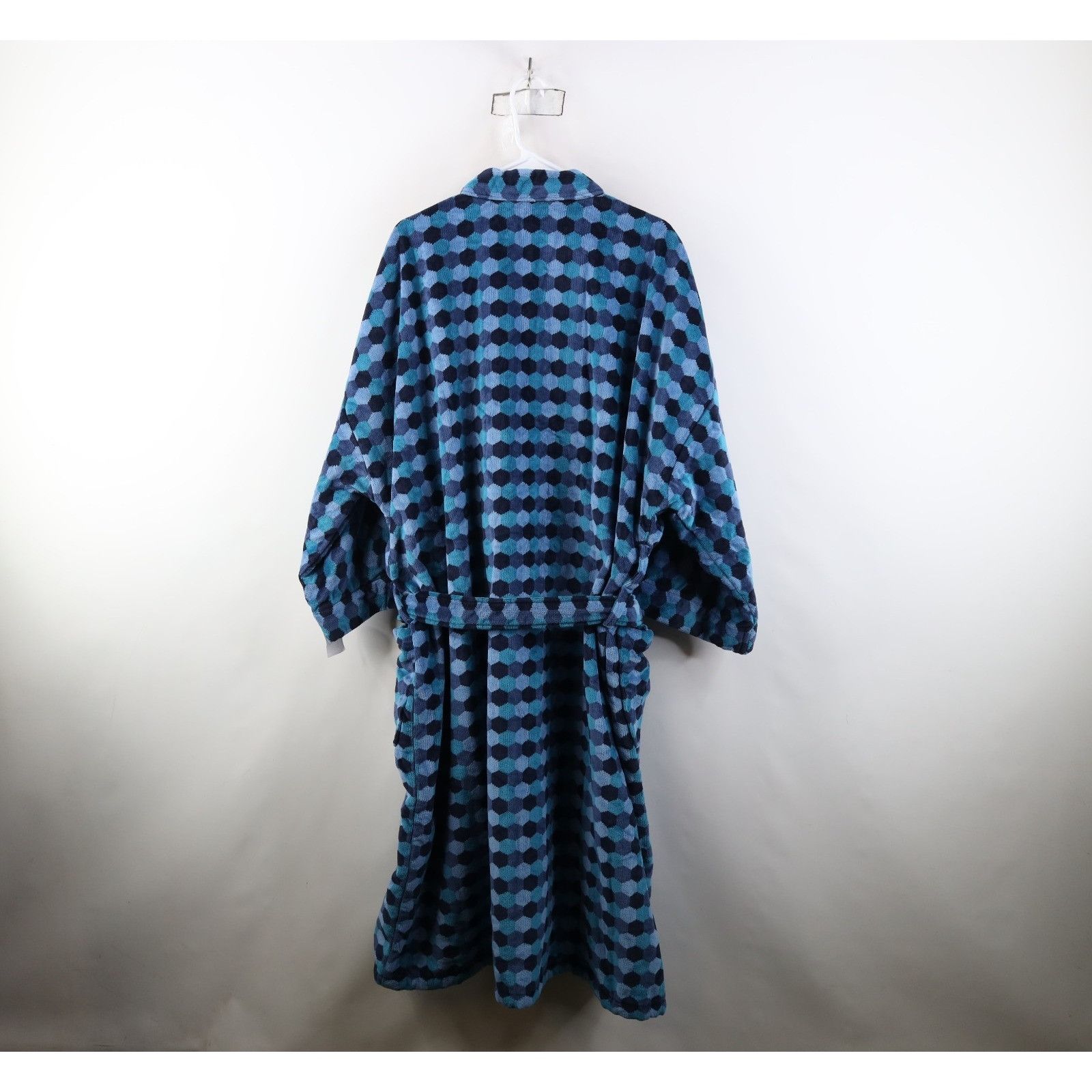 Deadstock Vintage 90s Streetwear Geometric Belted Bath Robe