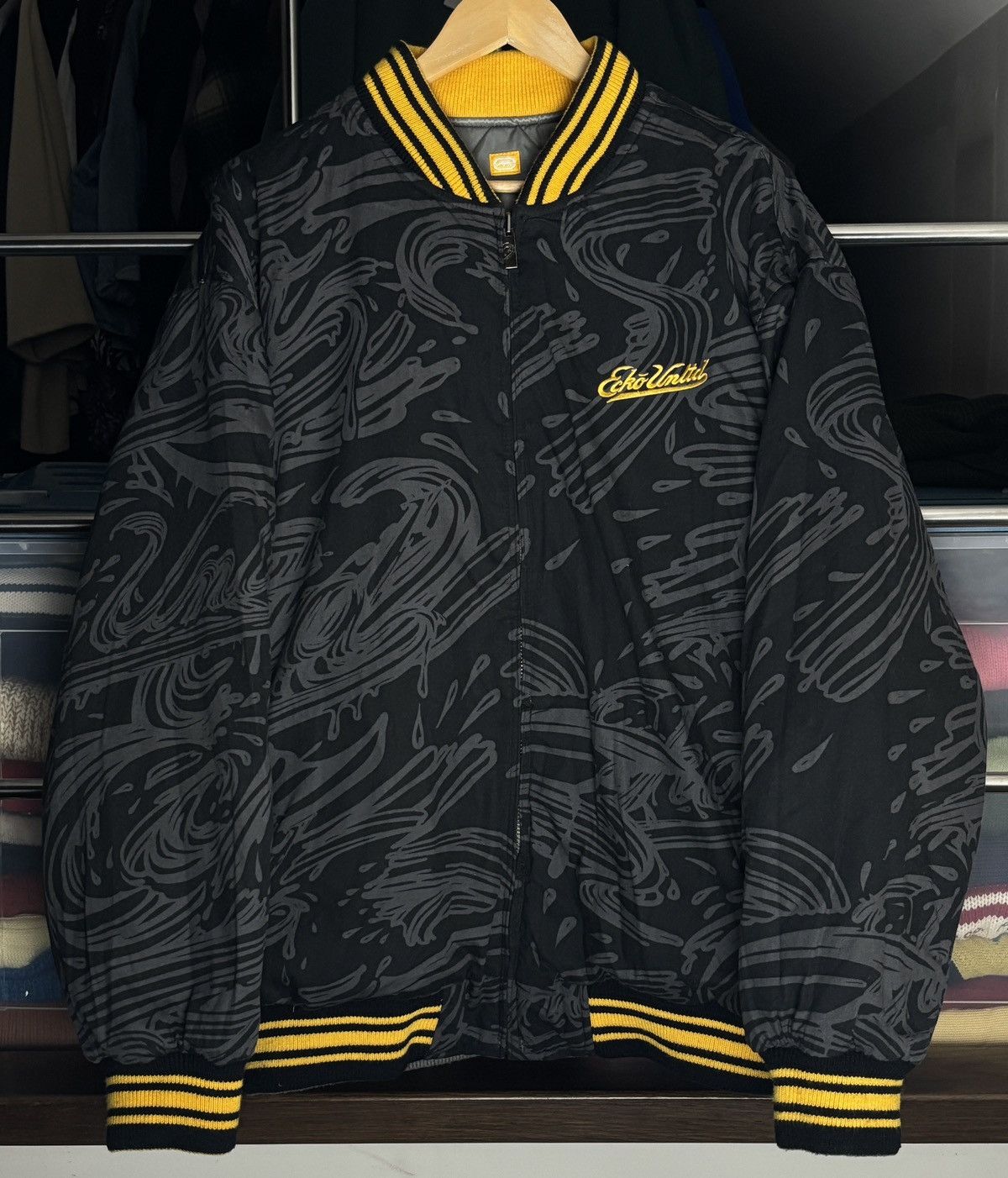 Ecko Unltd. Ecko Unltd. Quilted Reversible Bomber Jacket Rap HipHop Boxy Size US XL / EU 56 / 4 - 6 Thumbnail