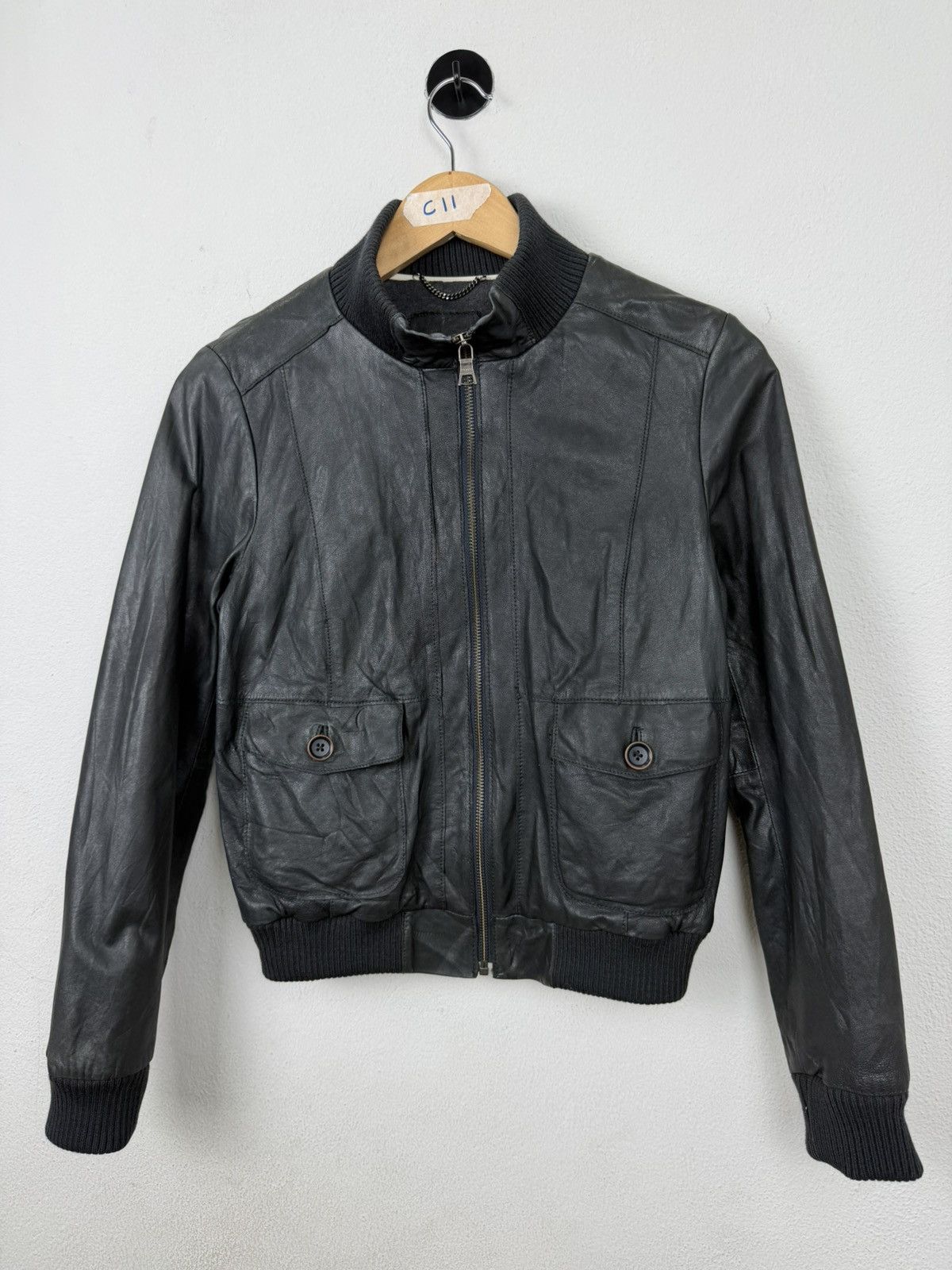 Banana Republic Banana Republic Lambskin Leather Bomber Jacket Size S / US 4 / IT 40 - 2 Thumbnail
