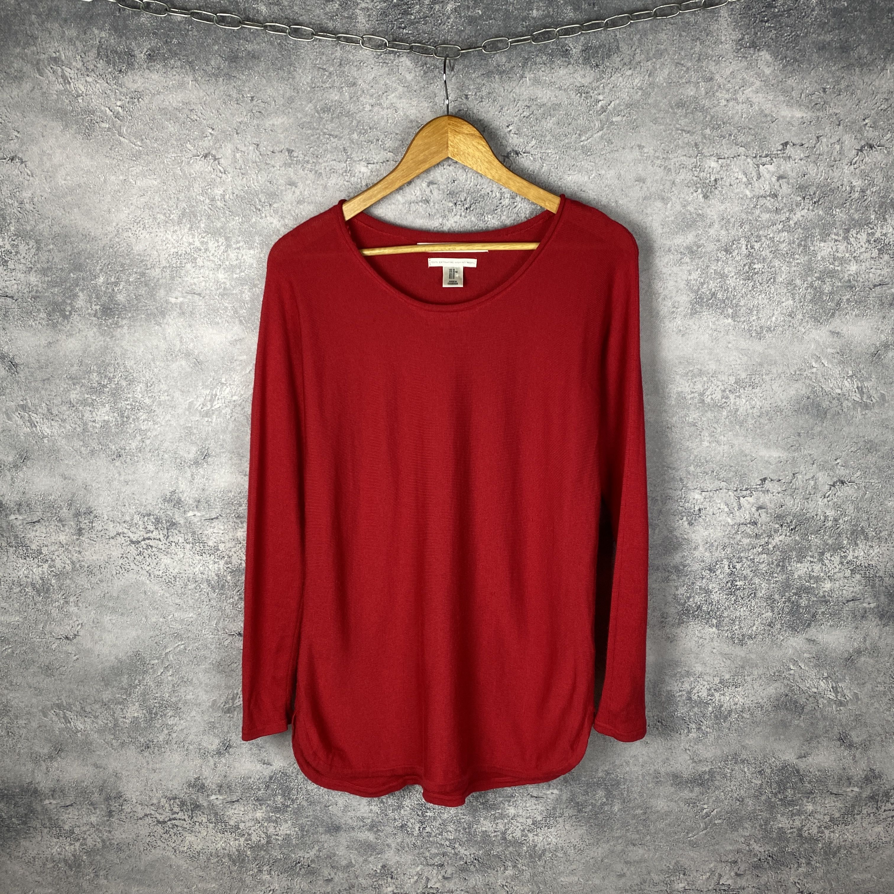 Other Max Studio Sweater Merino Wool Size M Red Long Sleeve Size M / US 6-8 / IT 42-44 - 1 Thumbnail