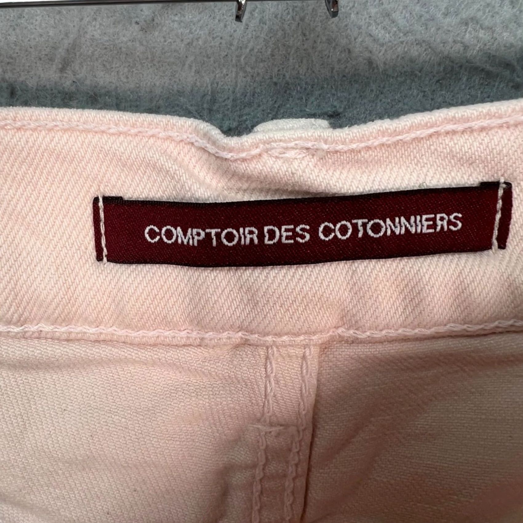 Denime Comptoir des Cotonniers Jeans Womens Size 26 Light Pink Denim 5-Pocket Tapered High Rise Size 26" / US 2 / IT 38 - 3 Thumbnail