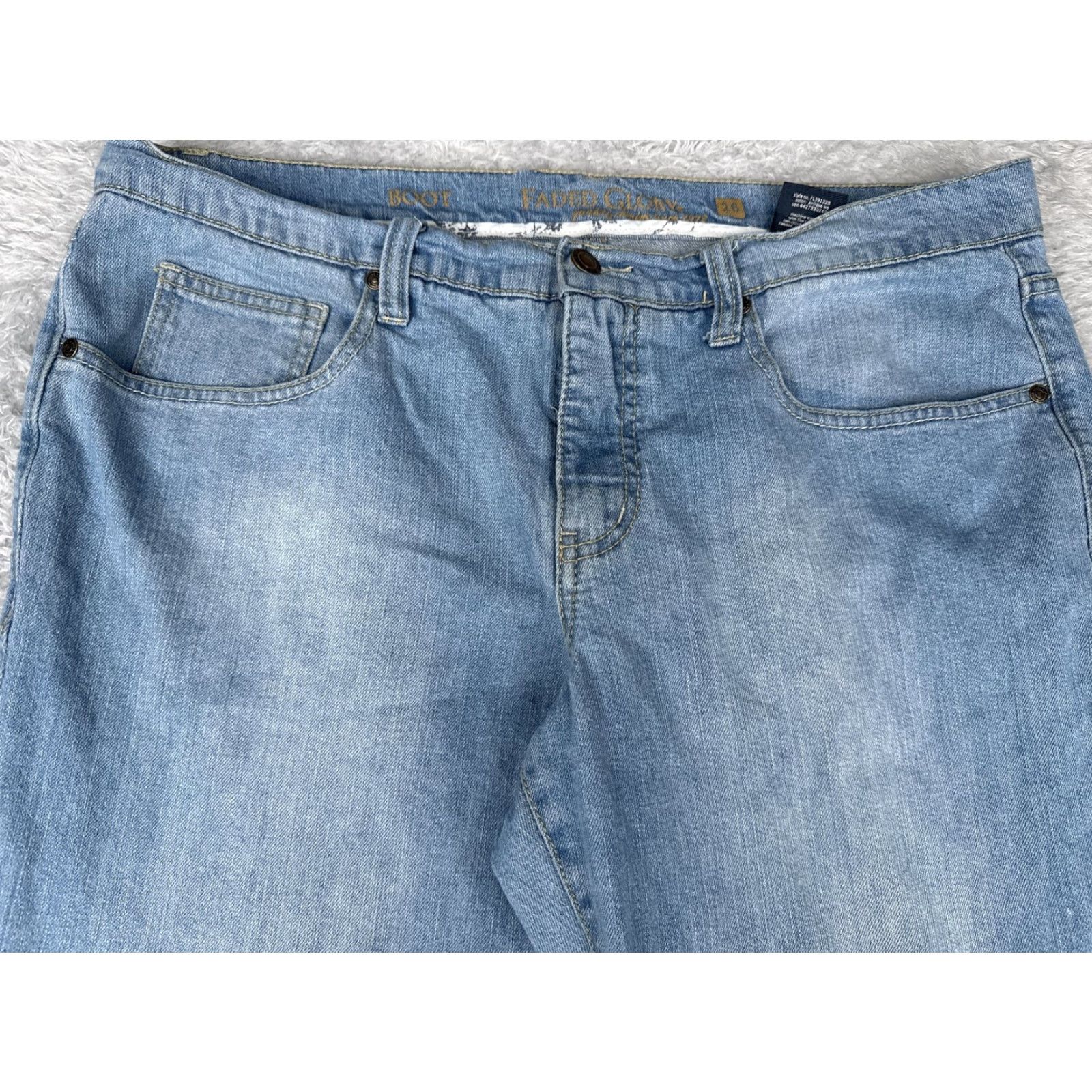 Faded Glory Faded Glory Jeans Bootcut Womens 16 Light Wash Blue Stretch Denim 36x30 Size 38" / US 16 / IT 52 - 4 Thumbnail