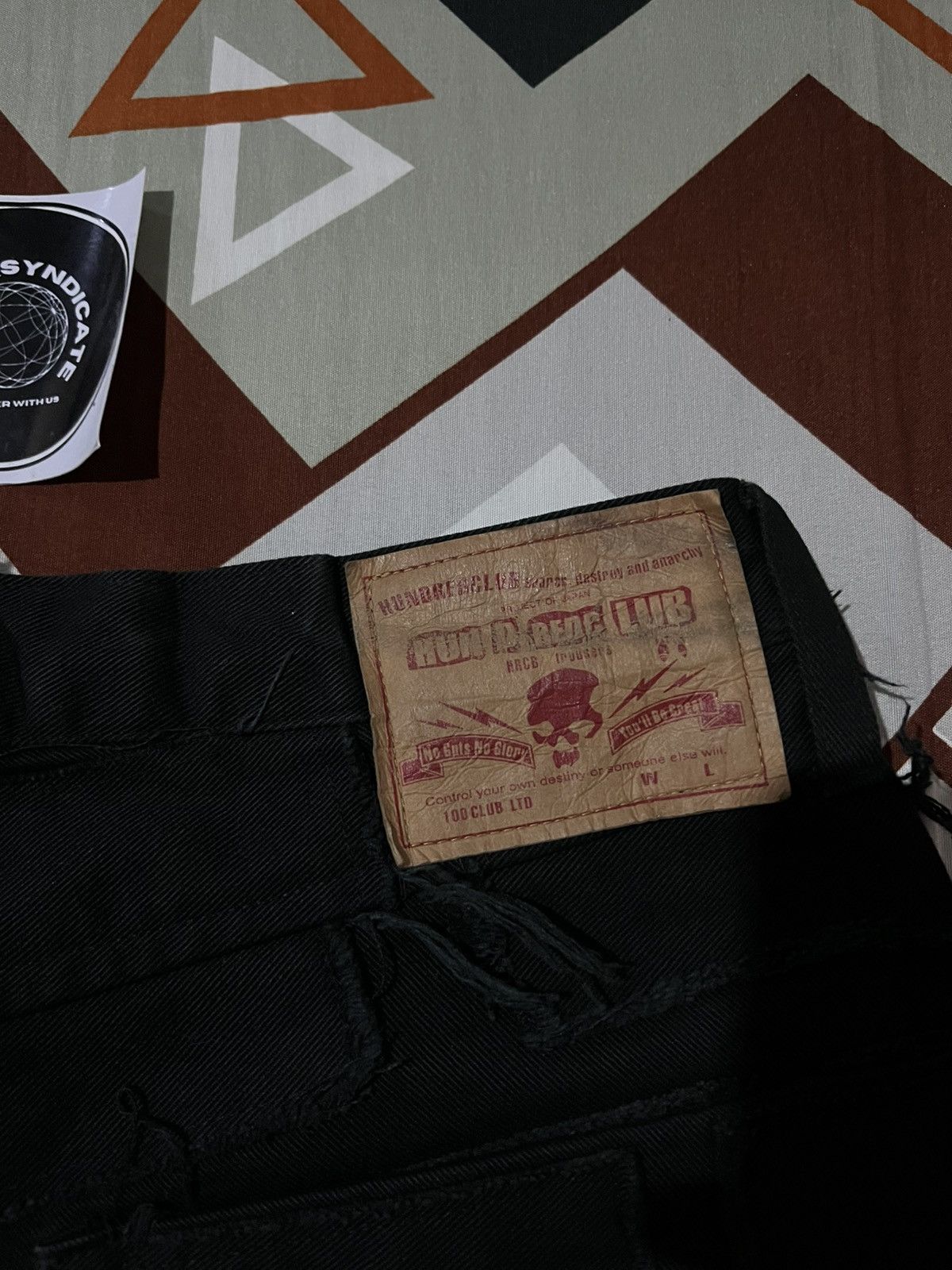 If Six Was Nine × Japanese Brand × Le Grande Bleu (L.G.B.) 🔥Rare Hundred Club Destroy Anarchy Crush Patch Denim Pants Size US 30 / EU 46 - 8 Thumbnail