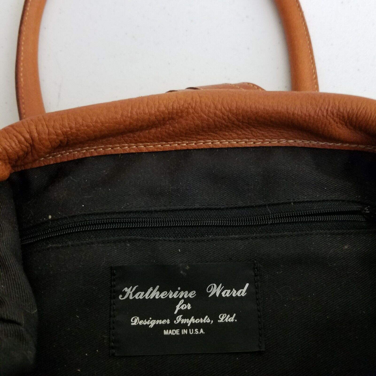 Vintage Vintage Katherine Ward Leather Tote Dr Style Bag Purse USA Size ONE SIZE - 6 Thumbnail