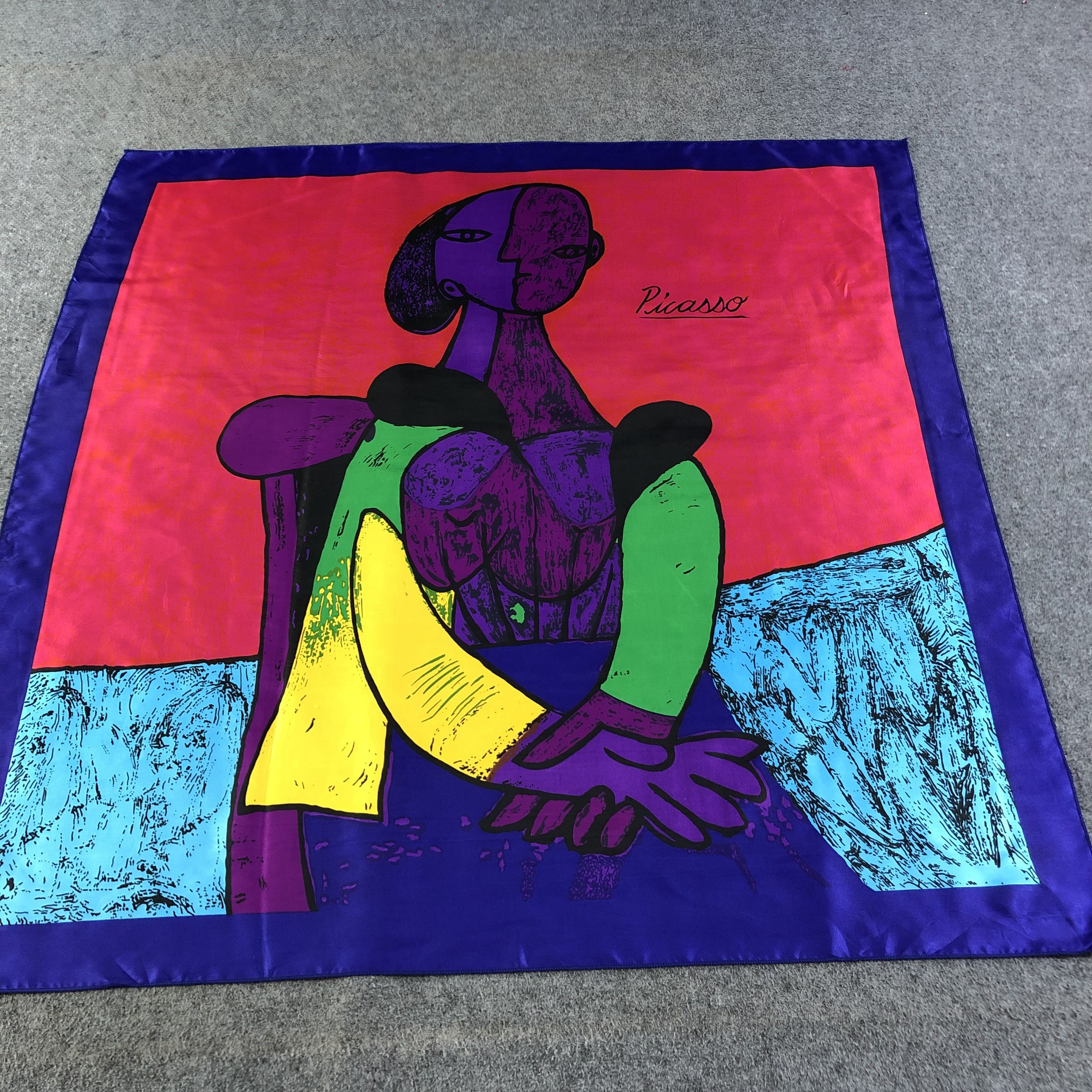 Vintage Picasso Art Scarf M801 Size ONE SIZE - 1 Thumbnail
