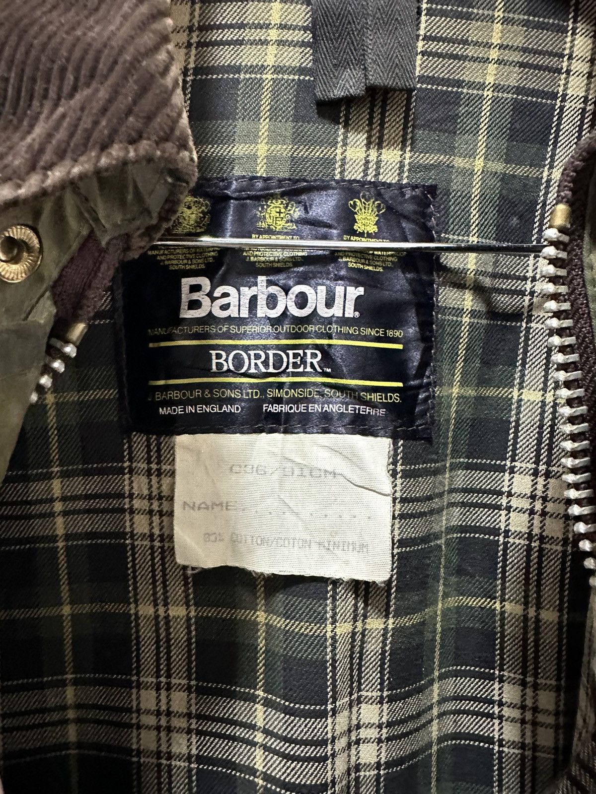 Barbour Barbour Border Cotton Waxed Jacket Hunting Jacket Size US L / EU 52-54 / 3 - 3 Thumbnail