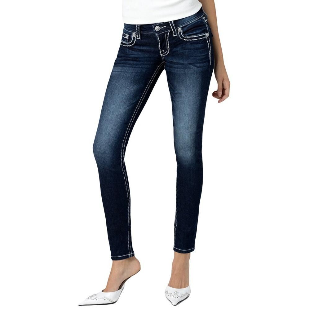 Designer Miss Me Denim Loose Saddle Stitch Border Skinny Jeans 29 Size 29" - 1 Thumbnail