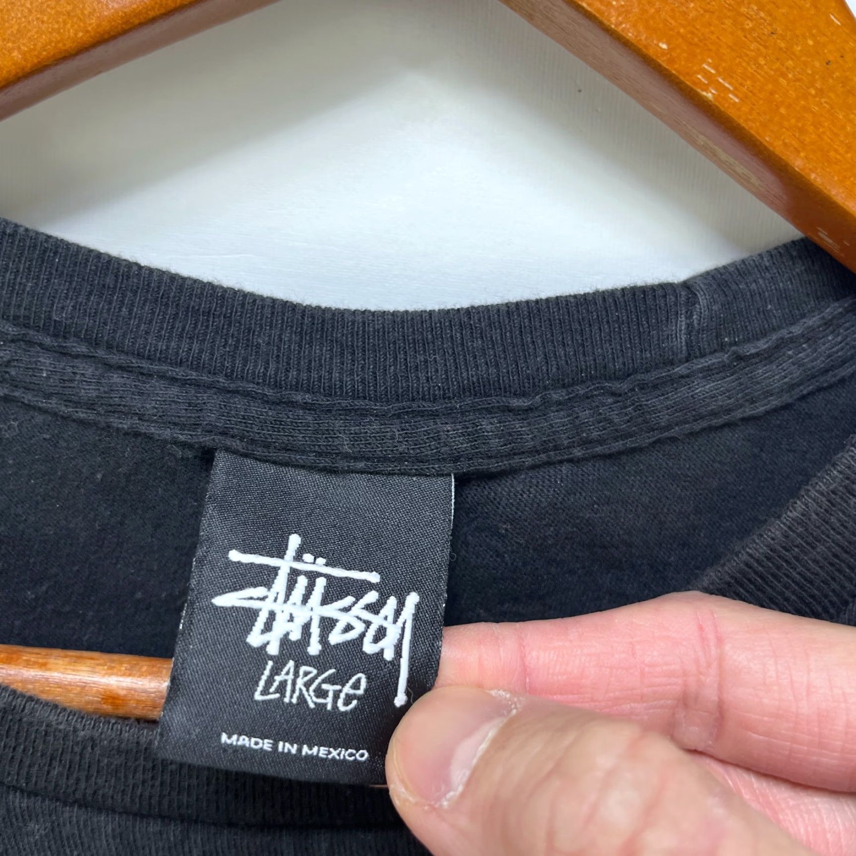 Vintage Stussy T Shirt Regular Large Black 90s Mens Logo Donuts J Dilla Vintage No (adapt: ensure words from original only) Size US L / EU 52-54 / 3 - 4 Thumbnail