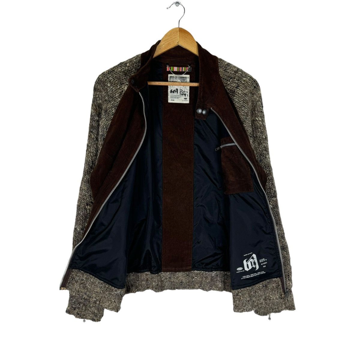 Japanese Brand 🌟BALANCE WEAR DESIGN KNITWEAR BIKERS JACKET Size US L / EU 52-54 / 3 - 11 Thumbnail