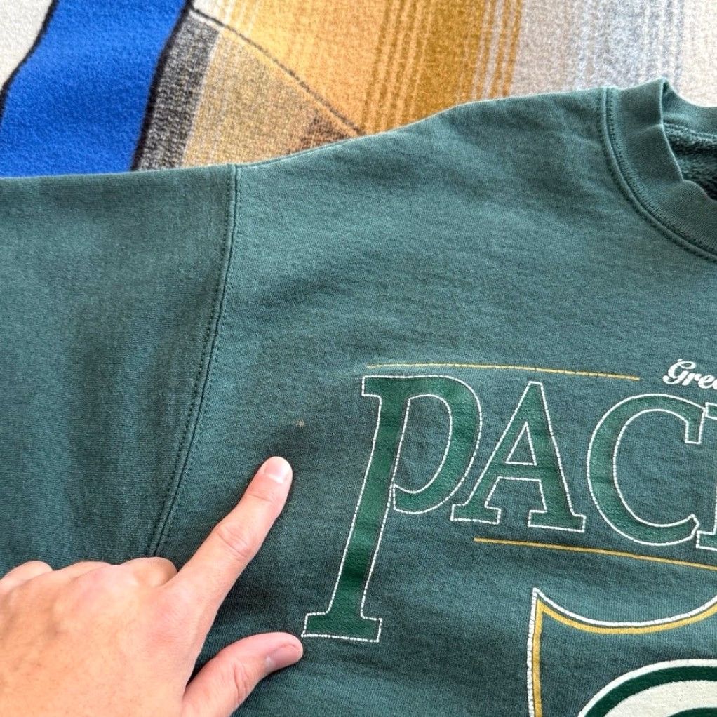 Lee VINTAGE Green Bay Packers Crewneck Sweatshirt M Lee NFL Football 90s Sports Mens Crew Neck Sweatshirt Green Bay Packers 90s Vintage Requires Care Size US M / EU 48-50 / 2 - 5 Thumbnail