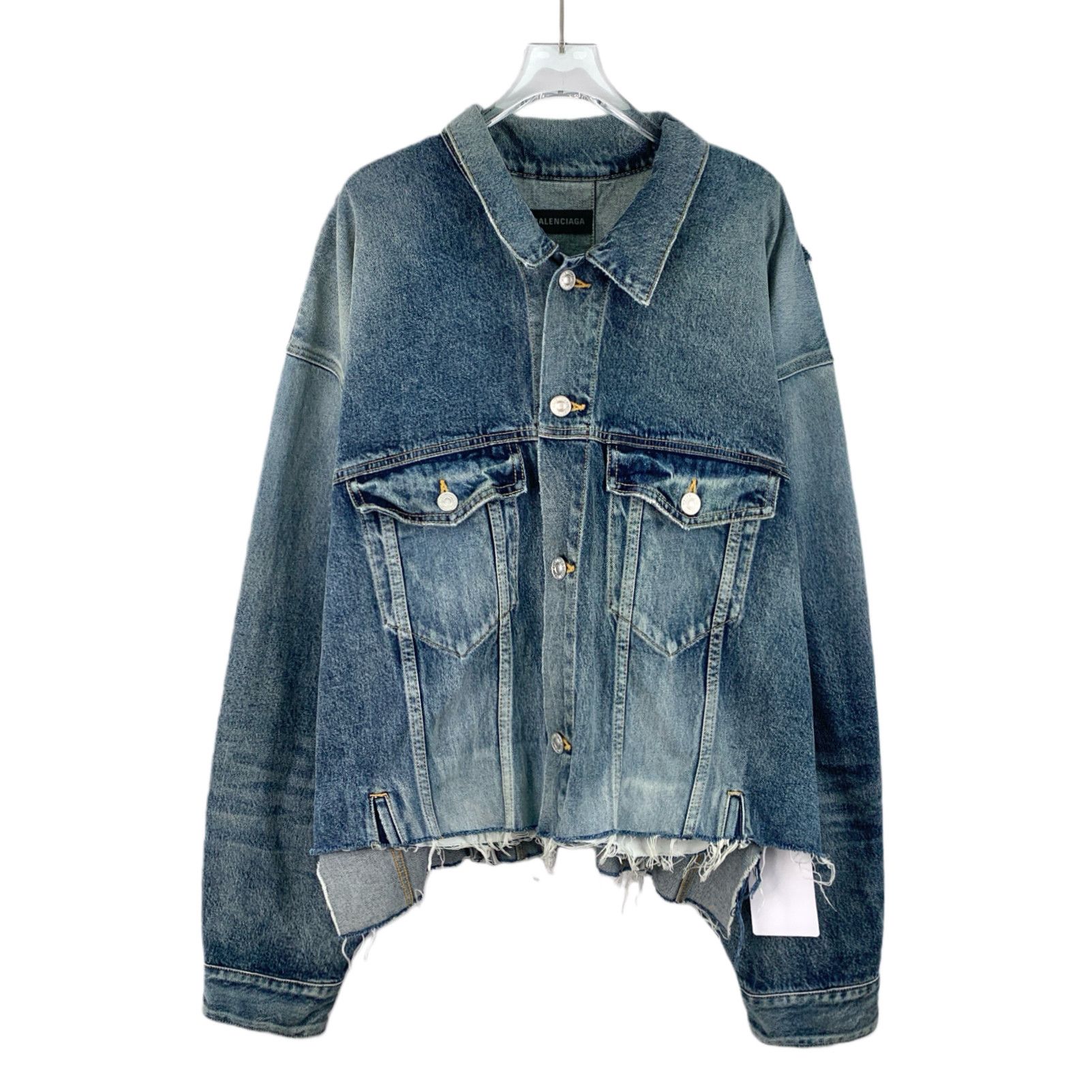 Balenciaga Balenciaga Blue Washed Denim Jacket (3) Size US L / EU 52-54 / 3 - 1 Thumbnail