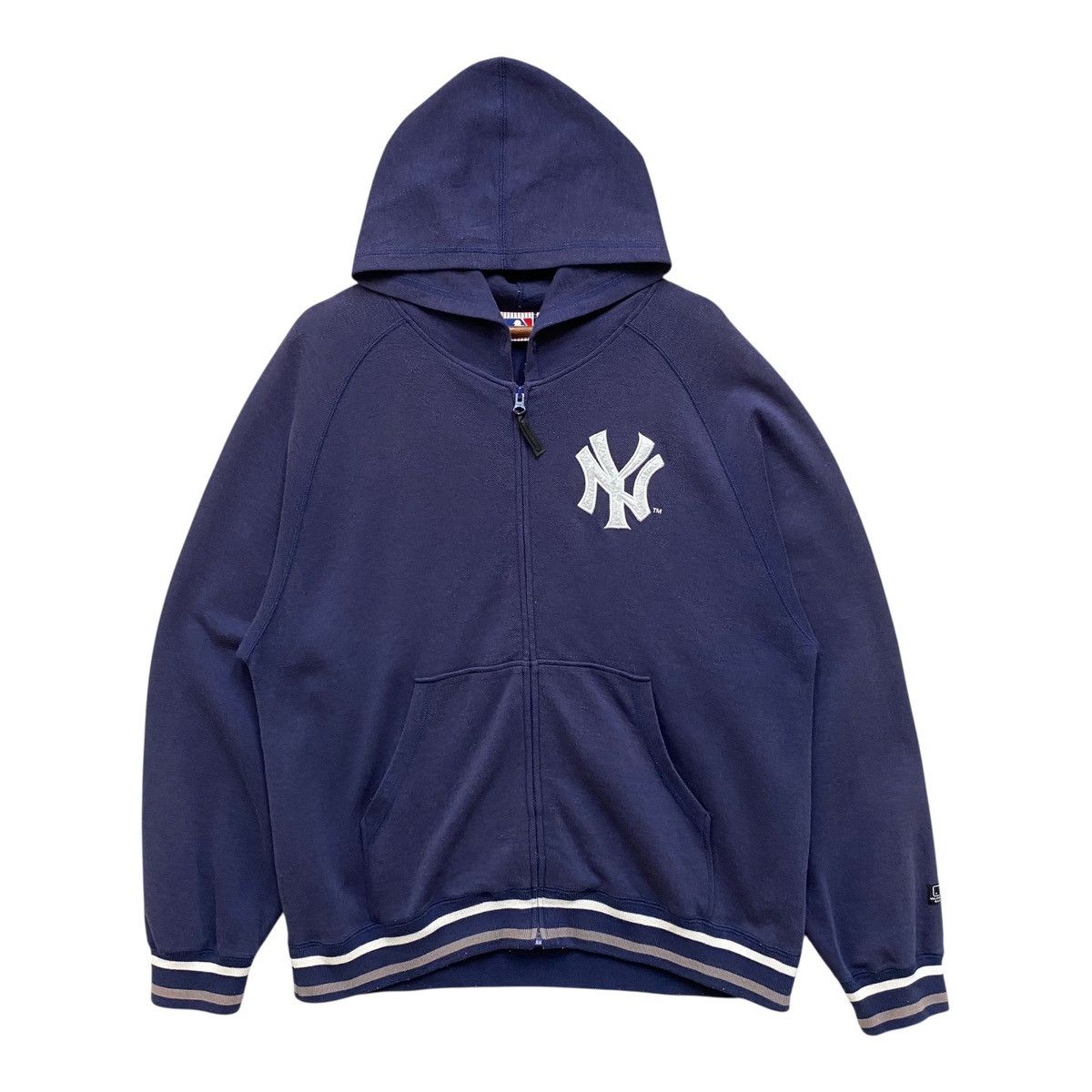 New York Yankees Vintage New York Yankees Full Zip Hoodie Light Cotton Large Size US L / EU 52-54 / 3 - 6 Thumbnail