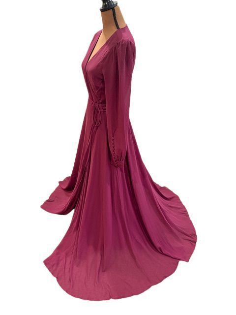 Lulus My Whole Heart Plum Long Sleeve Wrap Dress Size M / US 6-8 / IT 42-44 - 3 Thumbnail