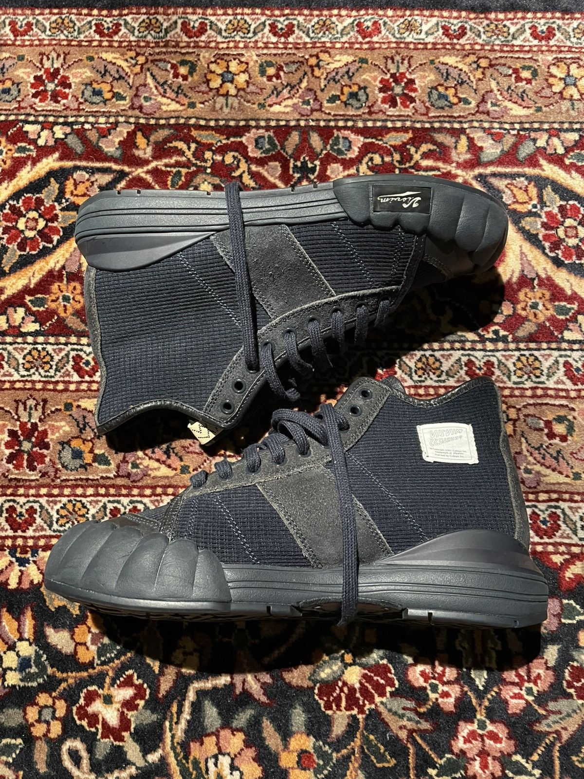 Visvim Visvim - Lanier Suede Leather High-Top - Blue / Navy 9.5 Size US 9.5 / EU 42-43 - 1 Thumbnail