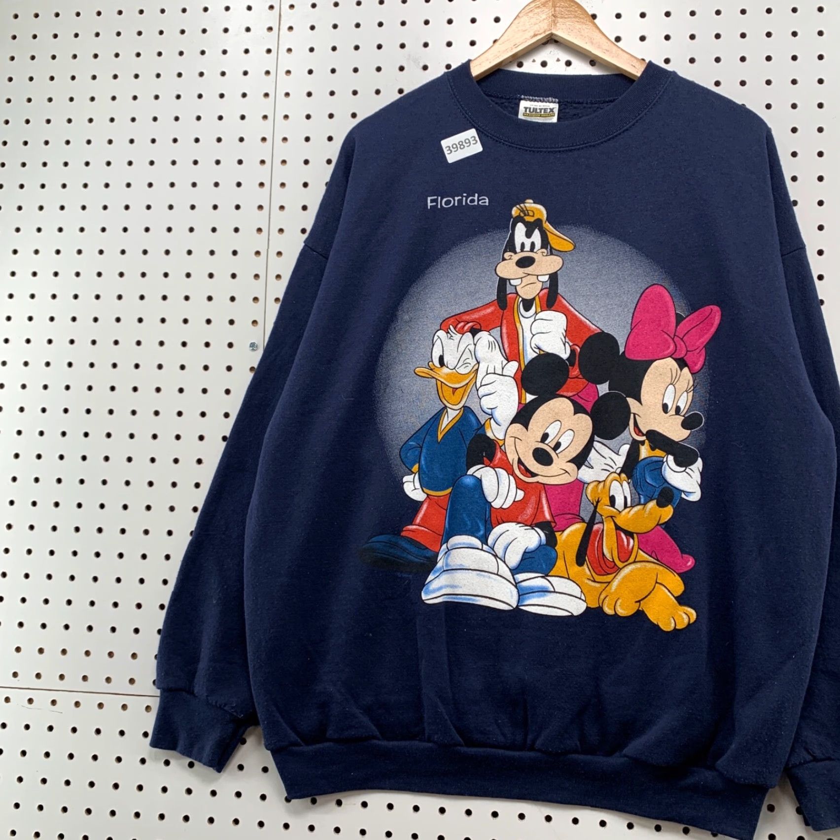 Tultex VINTAGE Mikey Mouse Minnie Crewneck Sweatshirt Men XL Navy Blue USA 24x28.5 Graphic Print Tultex 90s Cartoon Mens Size US XL / EU 56 / 4 - 4 Thumbnail