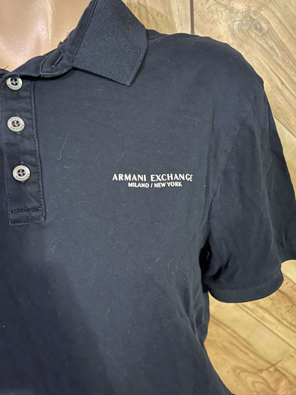 Armani Exchange Armani Exchange Men’s Small Black Milan/New York Jersey Polo Size US S / EU 44-46 / 1 - 3 Thumbnail