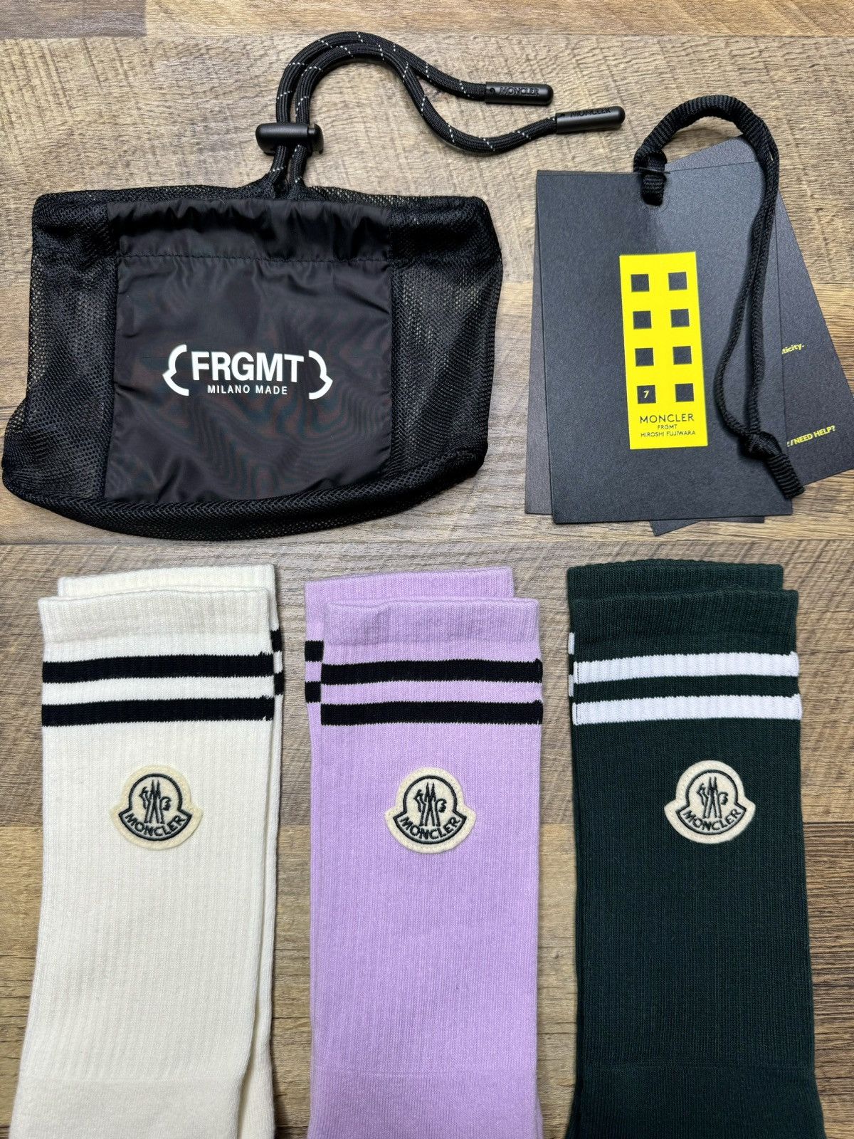 Fragment Design × Moncler Moncler Genius Fragment FRGMT high socks 3 Pack Size ONE SIZE - 2 Thumbnail