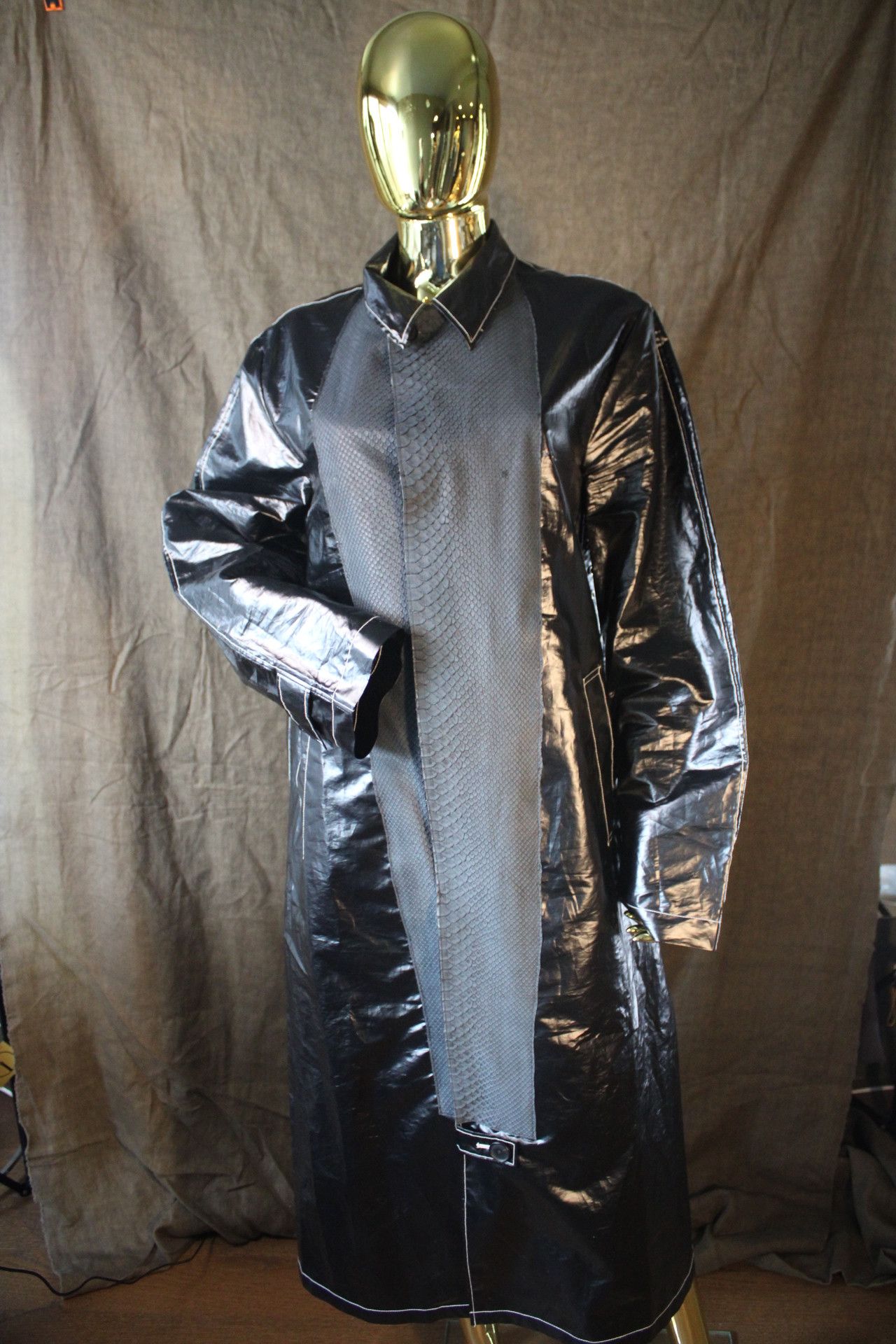Other Custom-made black boat with real snake skin addition Size US L / EU 52-54 / 3 - 6 Thumbnail