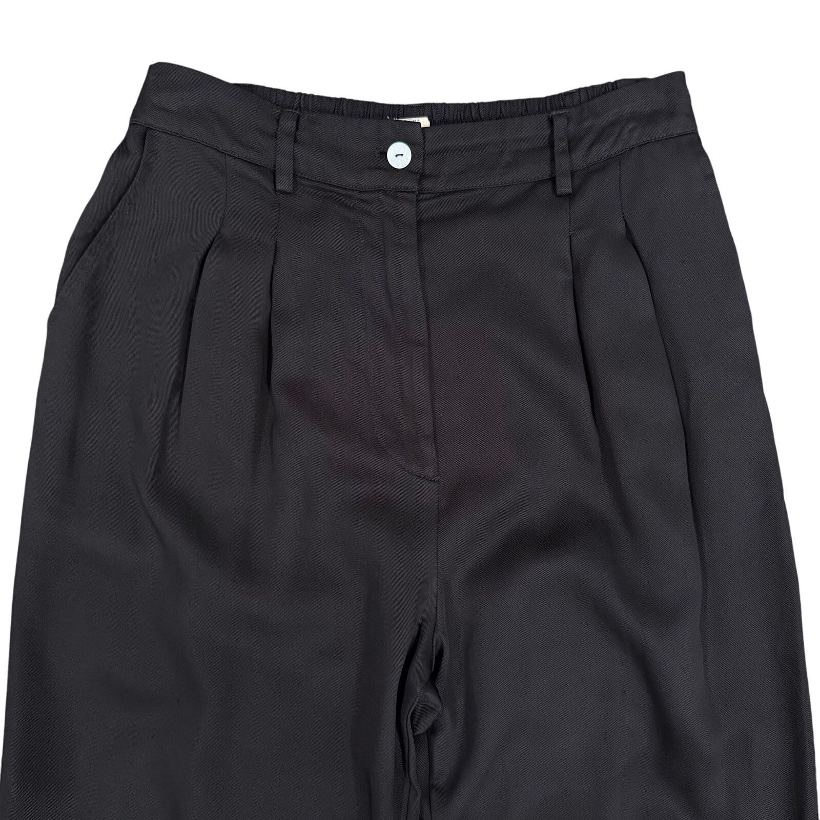 DONNI. DONNI. Twill Pleated Pants in Black, Size M Size 30" / US 8 / IT 44 - 5 Thumbnail