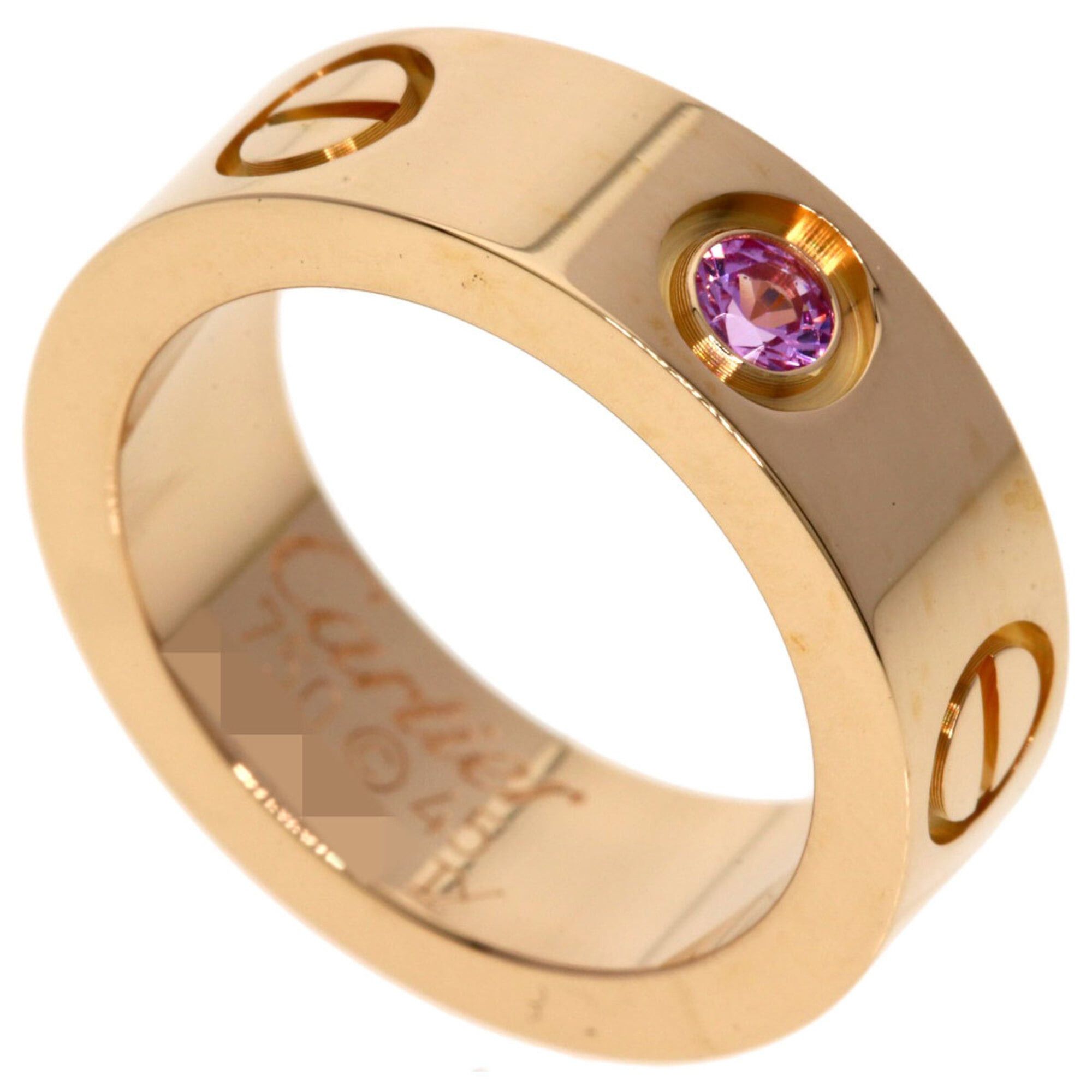 Cartier Cartier Love Ring, 1P Pink Sapphire, Size 45, 18K Gold, Women's CARTIER Size ONE SIZE - 1 Thumbnail