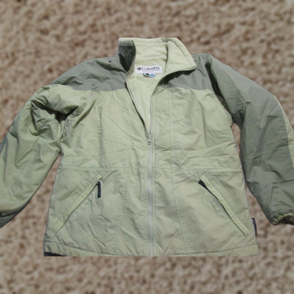 Vintage Columbia Parka Jacket Womens Size S Light Beige Solid Zipped Pockets Long Sleeve Regular Outerwear Size S / US 4 / IT 40 - 1 Thumbnail