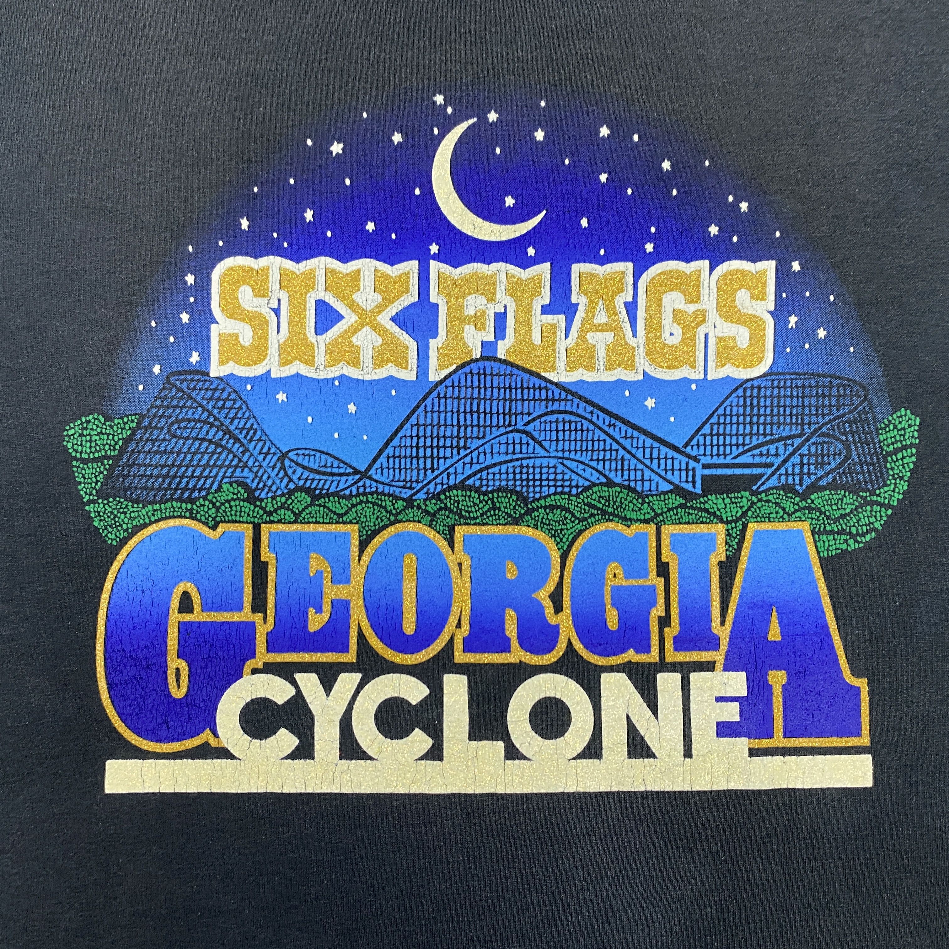 Vintage Vintage Six Flags Georgia Cyclone T-Shirt - H091 Size US S / EU 44-46 / 1 - 3 Thumbnail