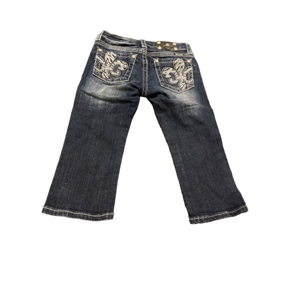 Miss Sixty MISS ME Rhinestones embroidered capri jeans Size 27" / US 4 / IT 40 - 1 Thumbnail