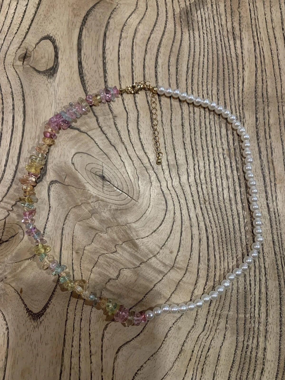Jewelry Imitation Pearl and Colorful Stone Beads Necklace Size ONE SIZE - 6 Thumbnail
