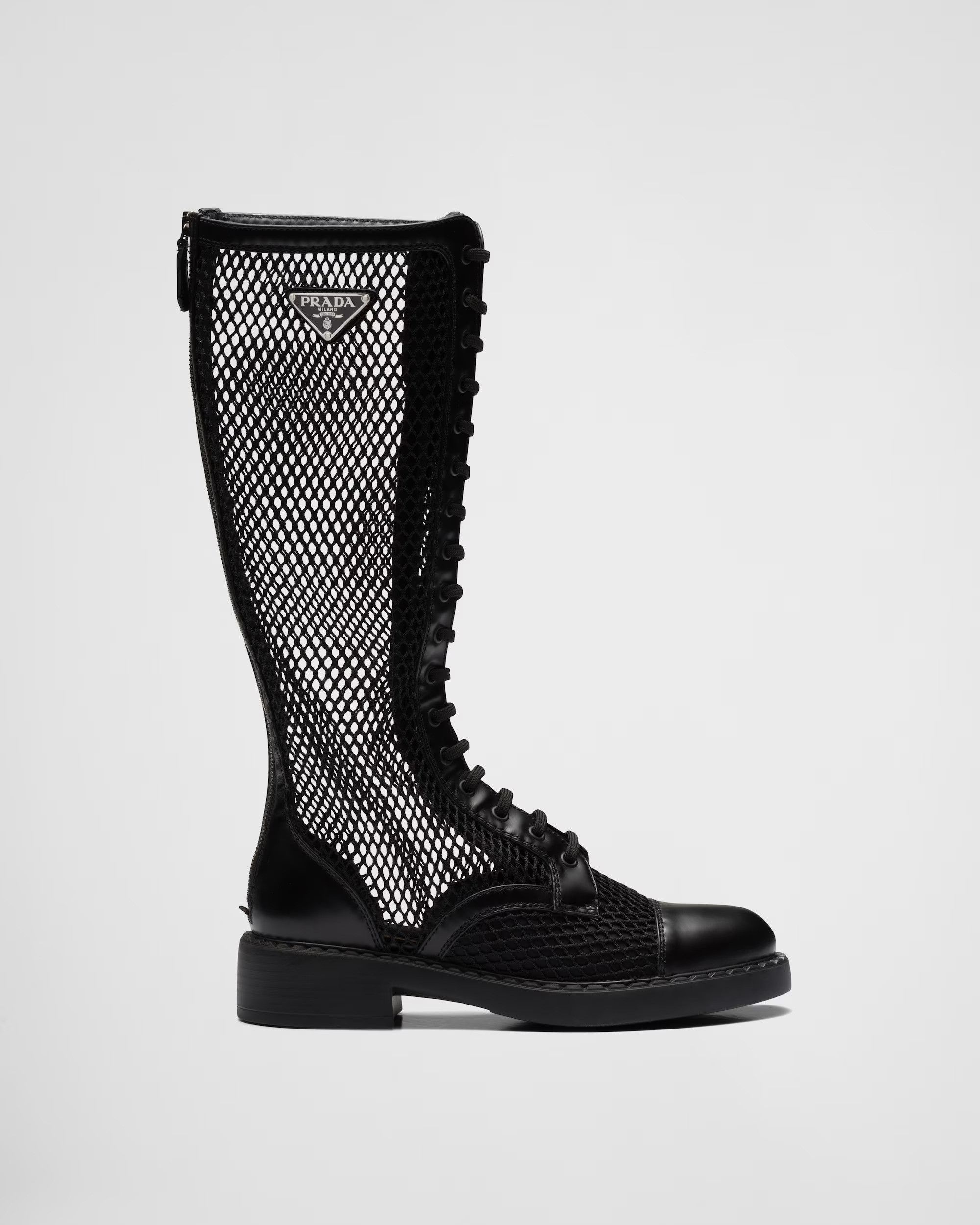 Prada Rete Rois Knee High Boots Size US 7 / IT 37 - 1 Thumbnail