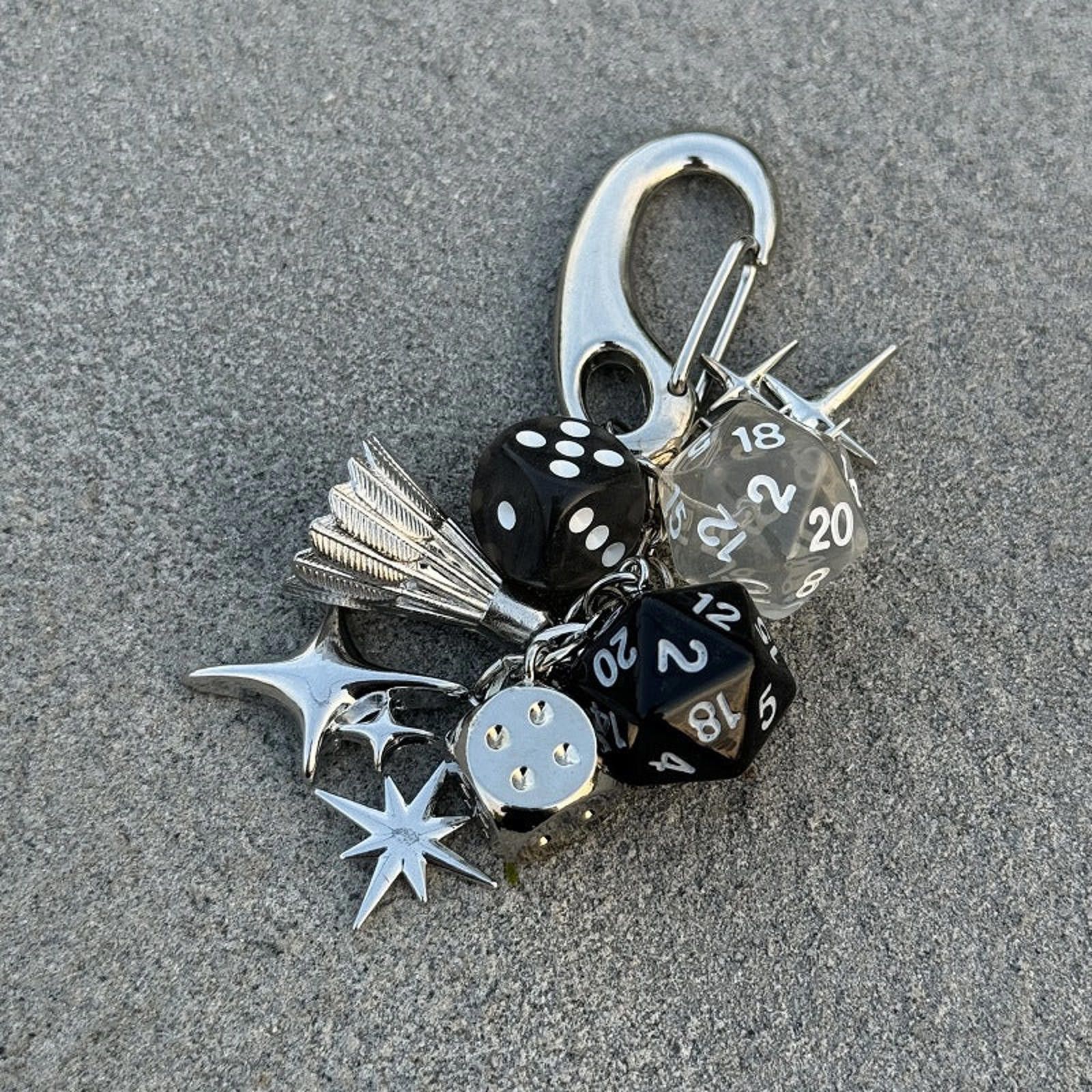 Jewelry Multicolor Polyhedral Dice Keychain Charms Size ONE SIZE - 4 Thumbnail