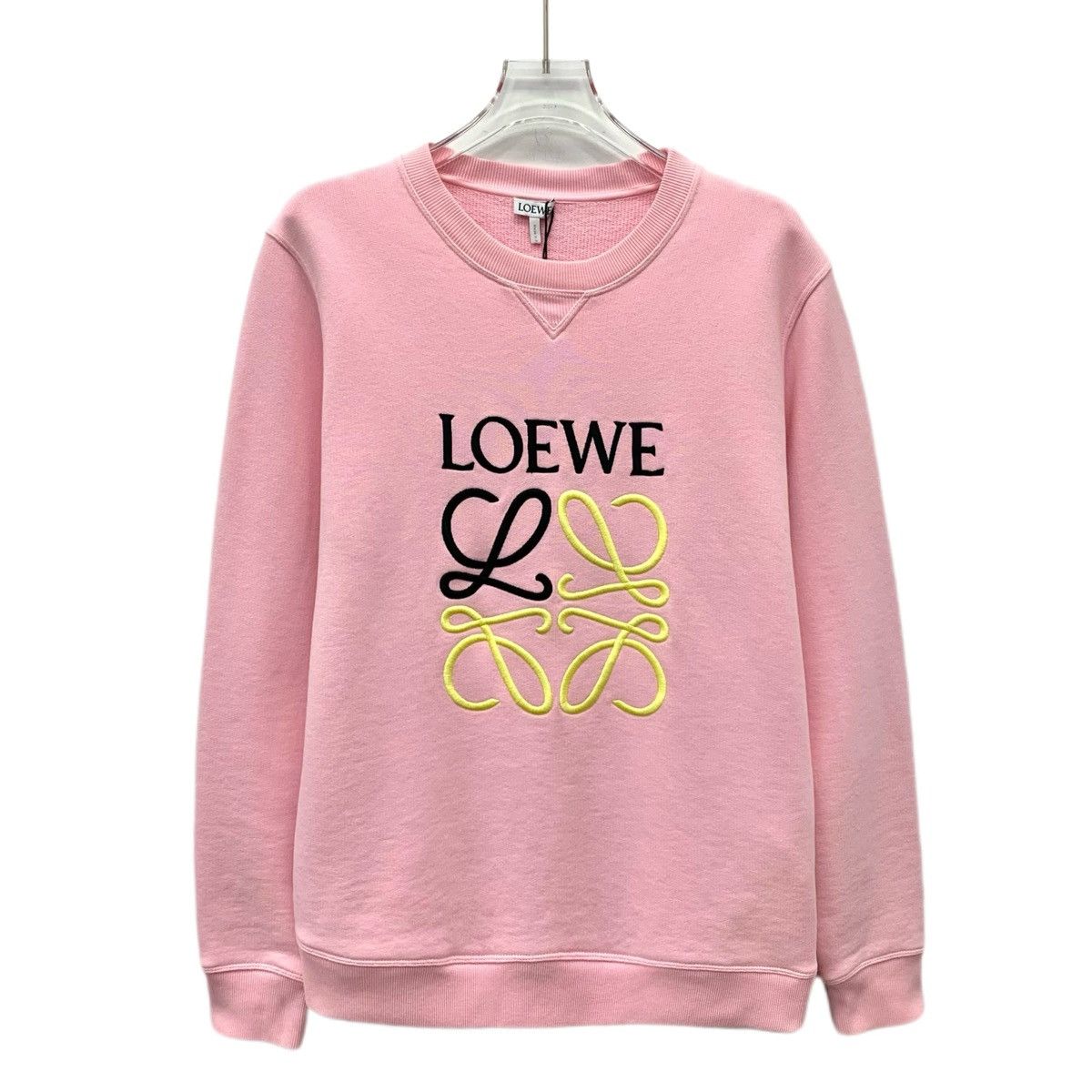 Loewe Loewe Pink Logo Embroidered Crew Neck Sweatshirt K26WX Size S / US 4 / IT 40 - 1 Thumbnail