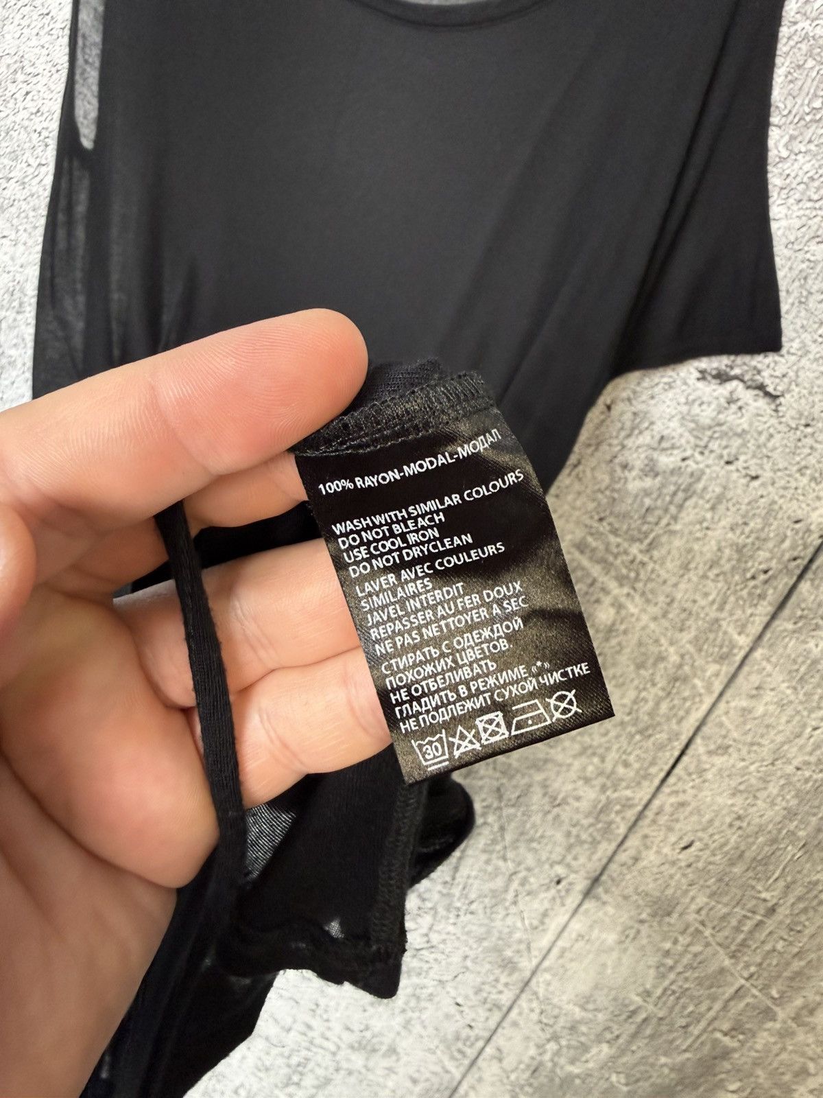 Ann Demeulemeester Ann Demeulemeester Avant-Garde Sheer Top Asymmetric Modal Size L / US 10 / IT 46 - 16 Thumbnail
