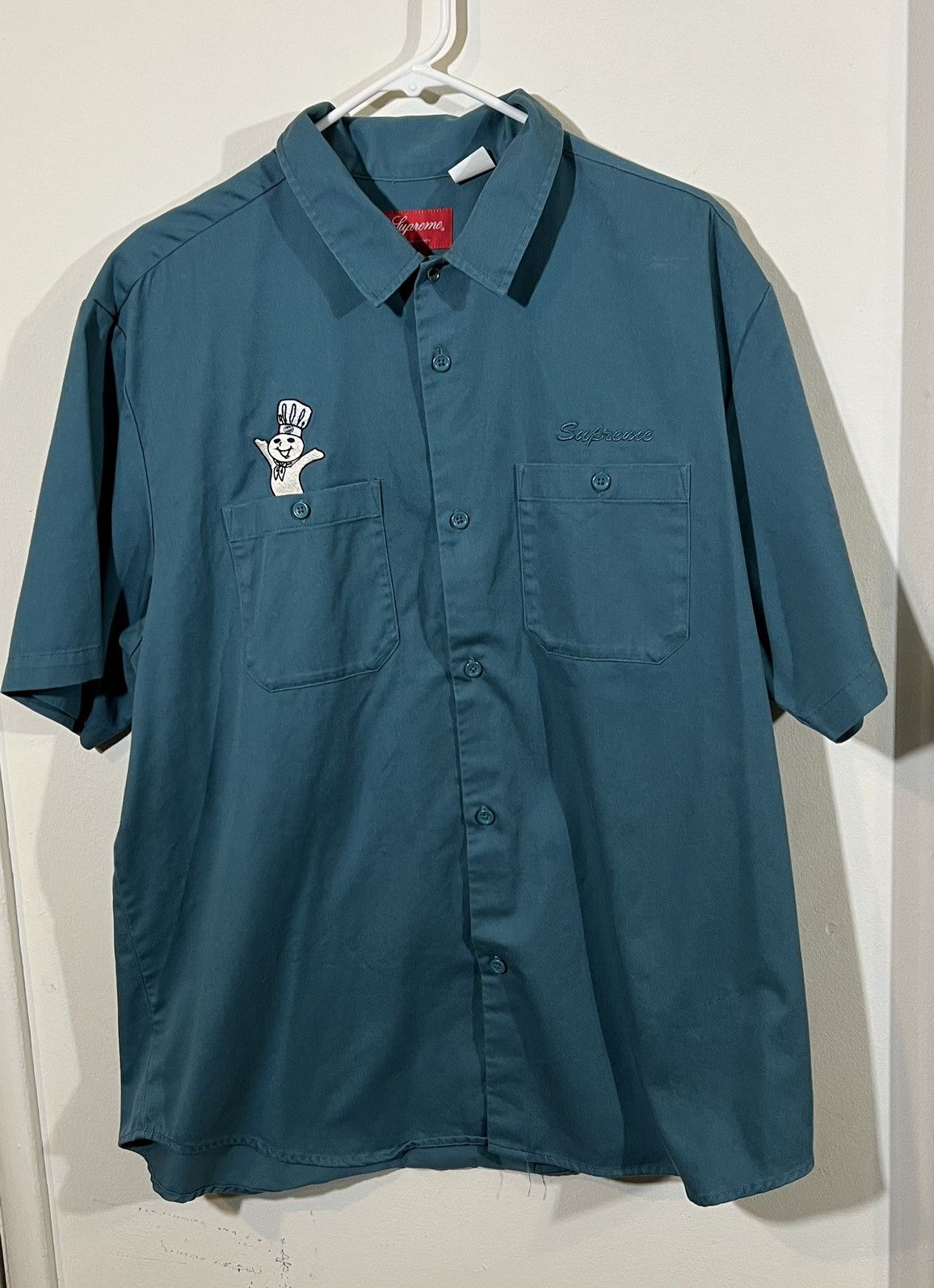 image of Supreme Doughboy S/s Work Shirt in Green, Men's (Size XL)