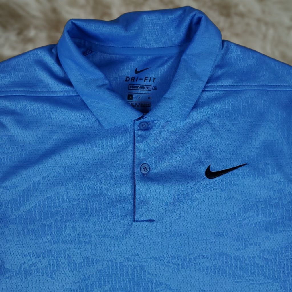 Nike Nike Polo Shirt Mens Small Blue Camouflage Swoosh Golf Casual Short Sleeve Size US S / EU 44-46 / 1 - 1 Thumbnail