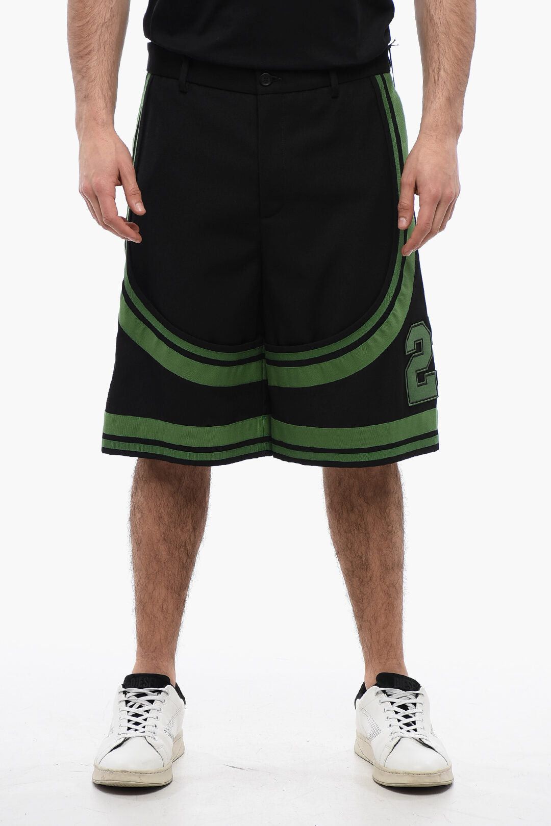 Shorts FORMAL VARSITY with Appliqués and Tape Details