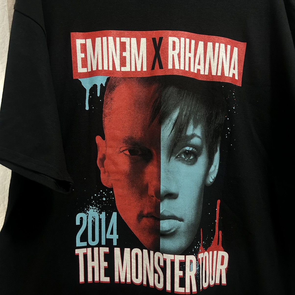 EMINEM & RIHANNA THE MONSTER TOUR 2014 RAP TEE - www.coursezone 
