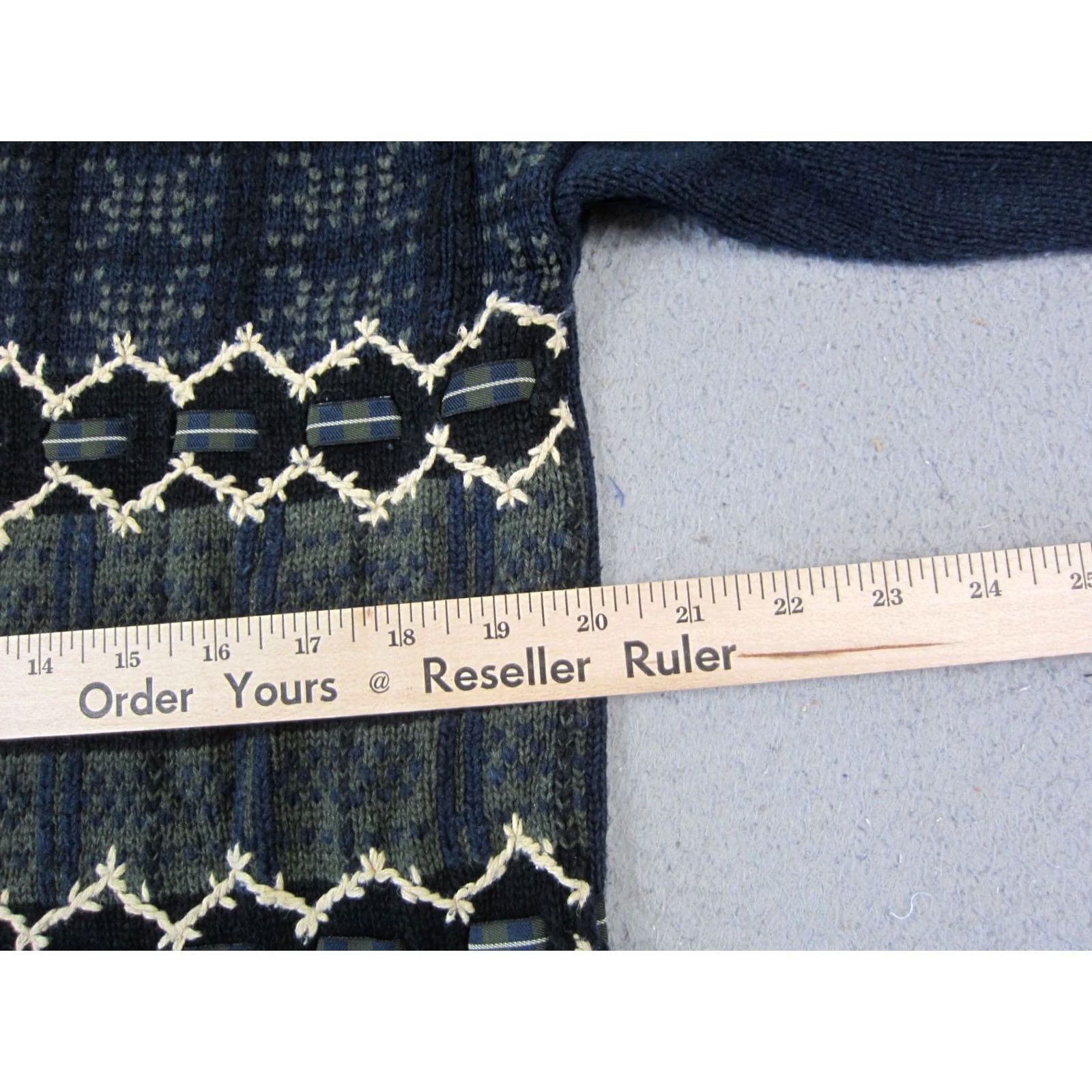 Vintage VINTAGE Christopher & Banks Cardigan Sweater Womens Large Blue Embroidered 90s Size L / US 10 / IT 46 - 5 Thumbnail