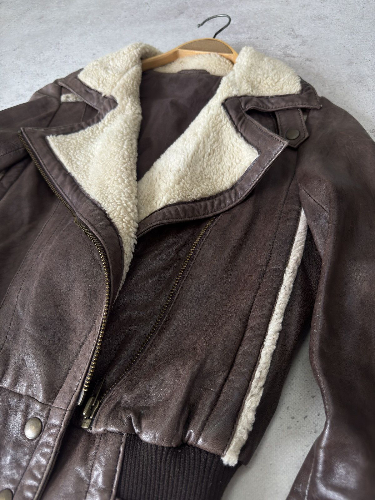 Rick Owens Vintage 00s Asymmetric Real Soft Leather Bomber Jacket Size US S / EU 44-46 / 1 - 8 Thumbnail