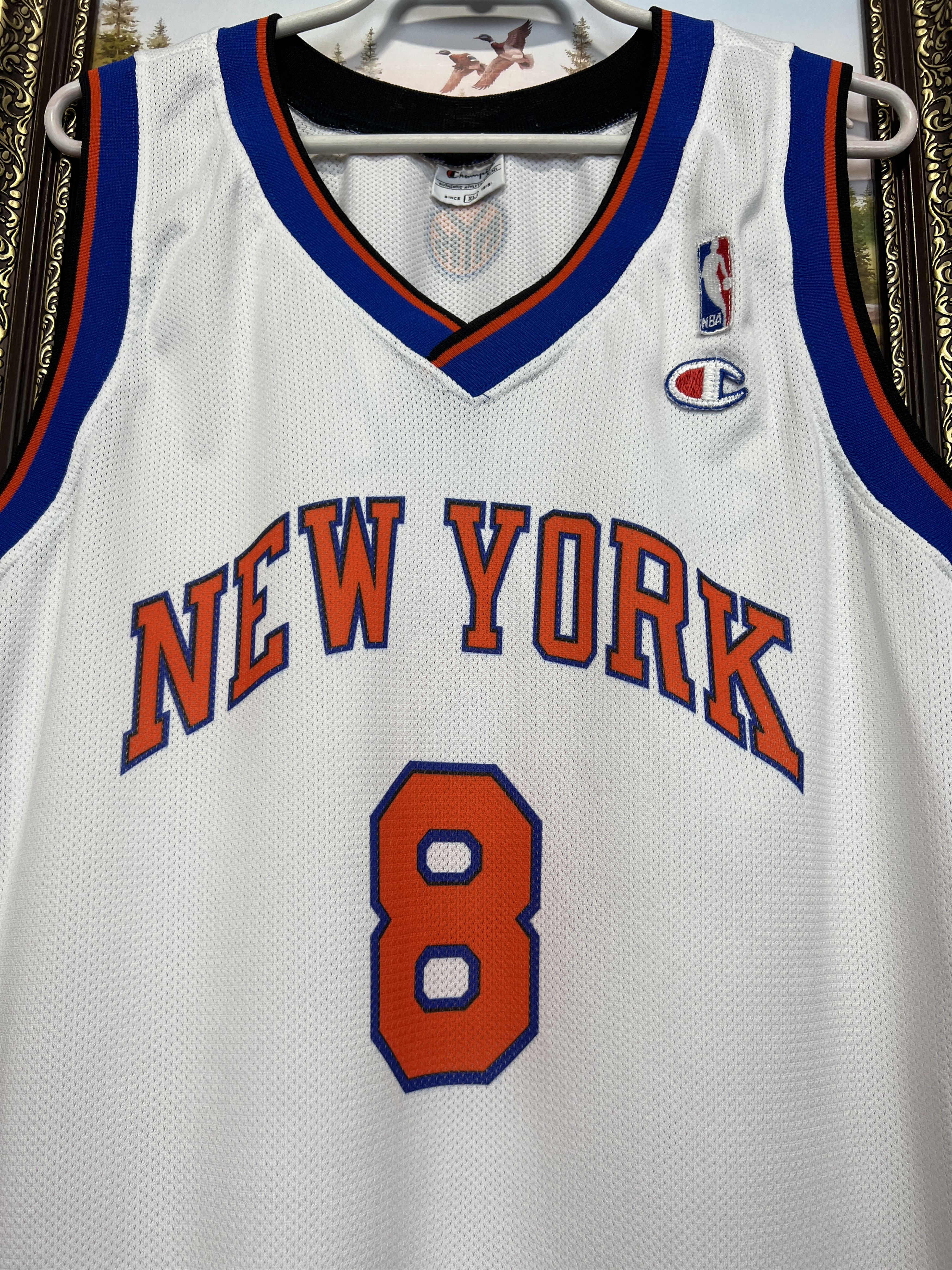 Champion Vintage 90's New York Knicks NBA Sprewell Jersey Trikot Size US XL / EU 56 / 4 - 3 Thumbnail