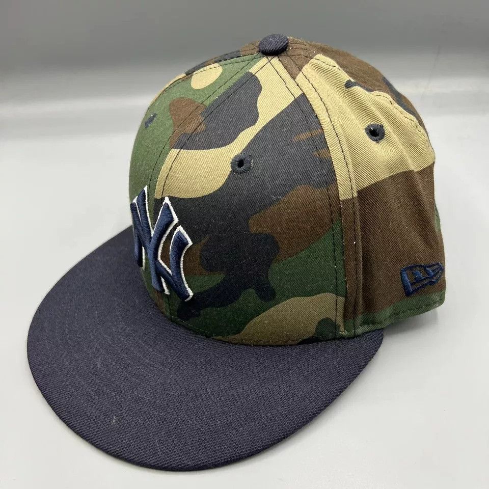 New Era New York Yankees Hat Men 7 3/8 59Fifty New Era MLB Fitted Size ONE SIZE - 2 Thumbnail