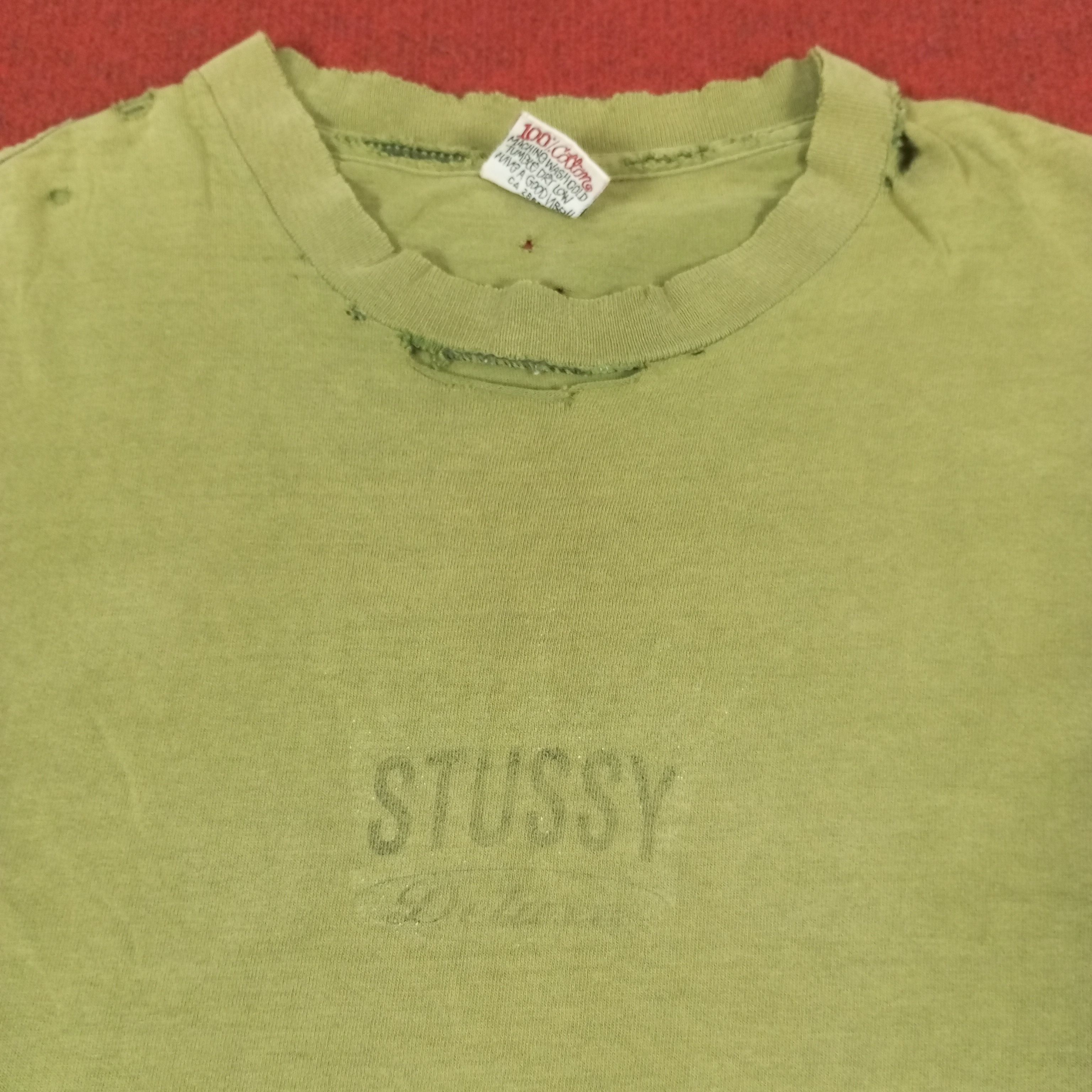 Stussy × Vintage Vintage Stussy Deluxe Streetwear Distressed Tshirt Size US S / EU 44-46 / 1 - 4 Thumbnail